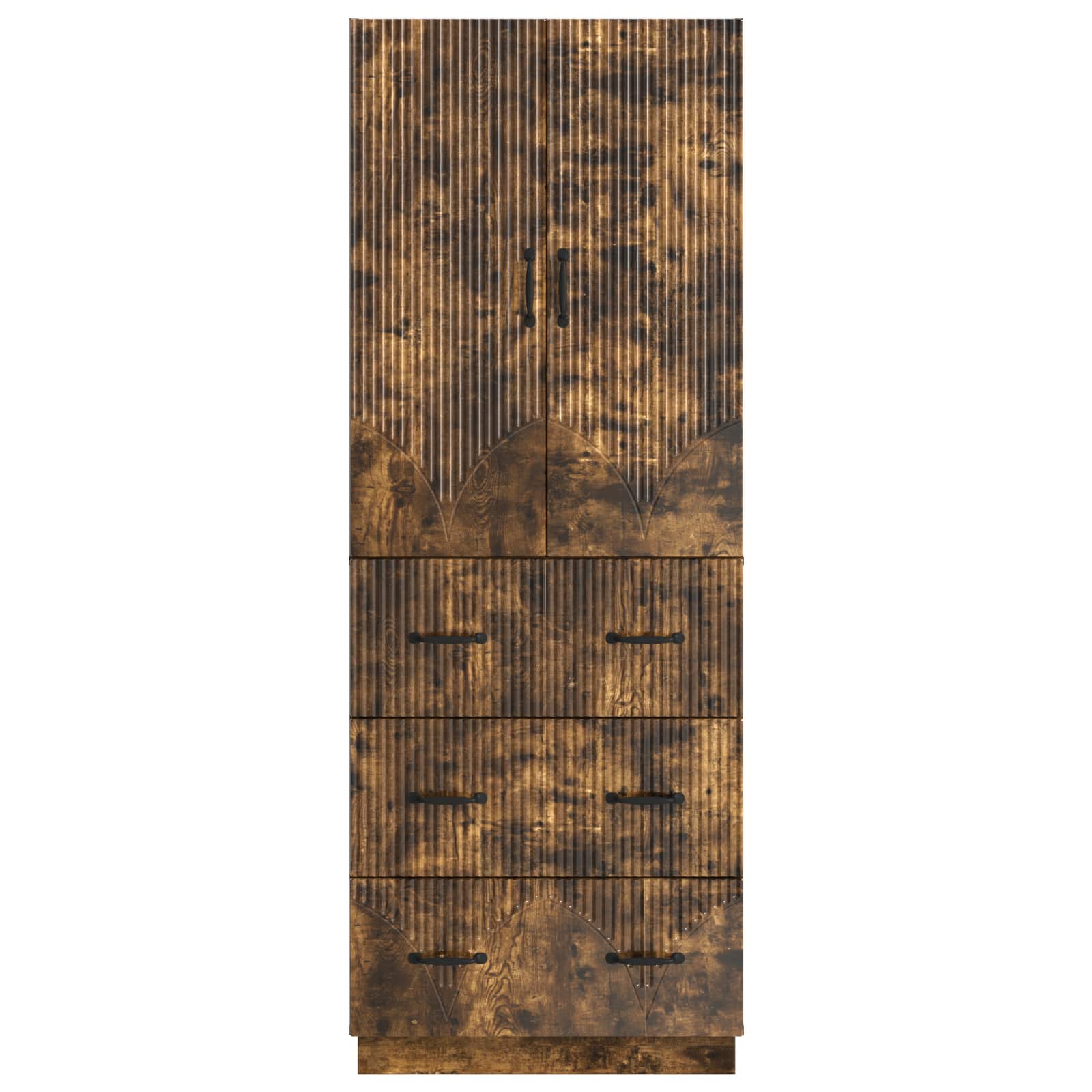 Σέτ Ντουλαπιών 2 pcs Καπνισμένο Ξύλο Δρυός 66 x 34,5 x 87 εκ. - Pakobazaar