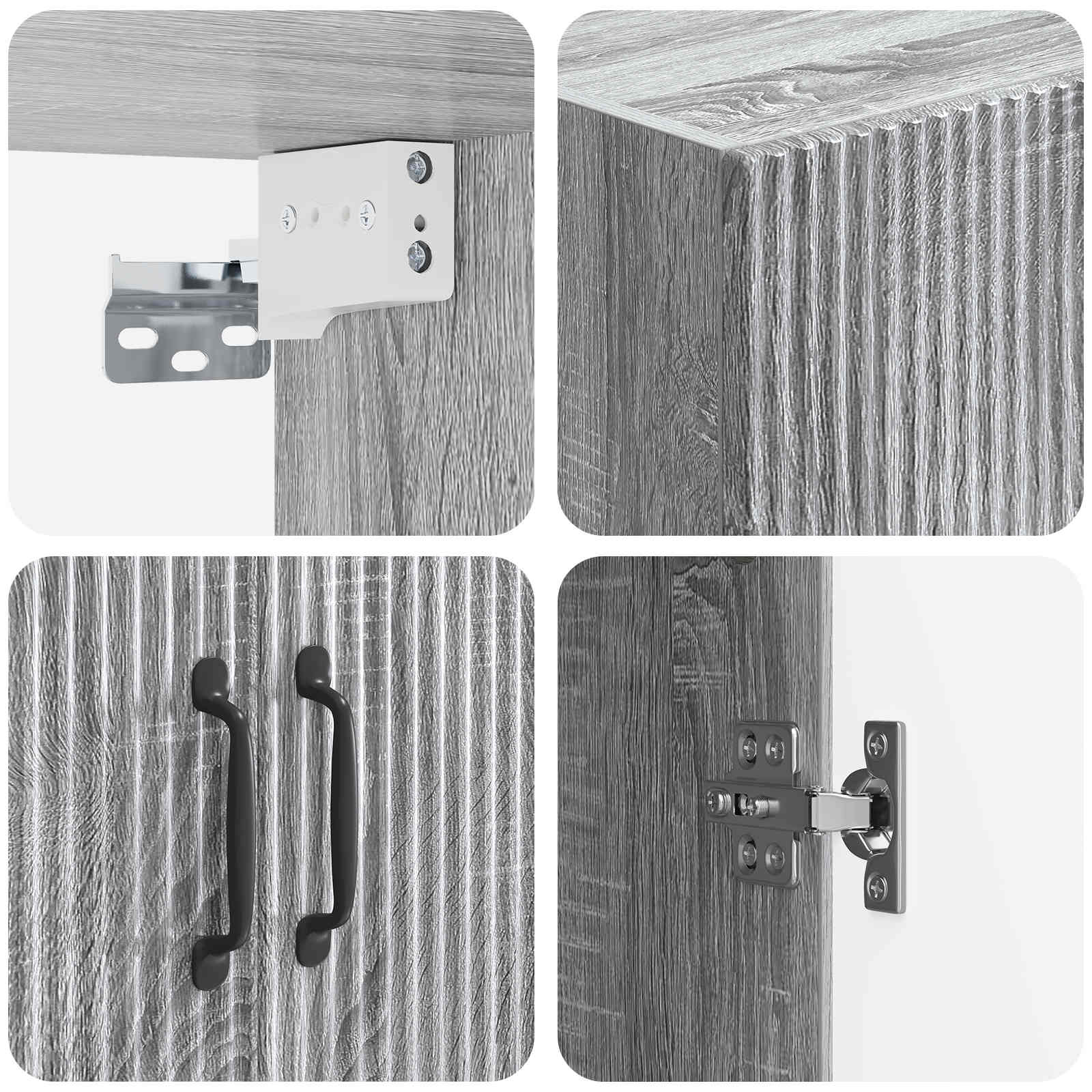 Σέτ Ντουλαπιών 2 pcs Γκρι Sonoma 66 x 34,5 x 87 εκ. - Pakobazaar