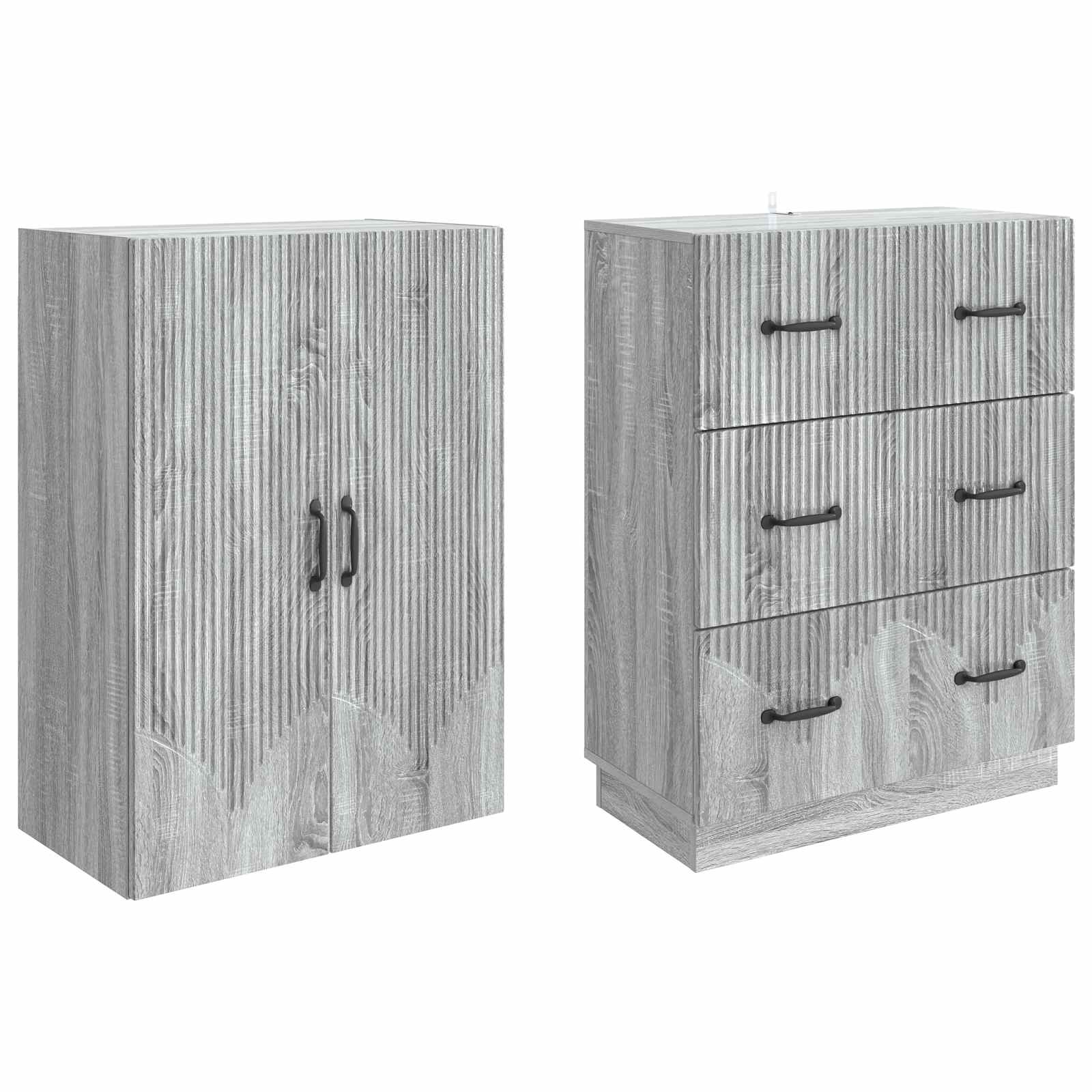 Σέτ Ντουλαπιών 2 pcs Γκρι Sonoma 66 x 34,5 x 87 εκ. - Pakobazaar