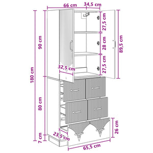 Σέτ Ντουλαπιών 2 pcs Γκρι Sonoma 66 x 34,5 x 87 εκ. - Pakobazaar