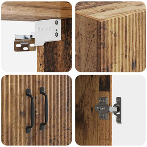 Σέτ Ντουλαπιών 2 pcs Παλαιωμένο ξύλο 66 x 34,5 x 87 εκ. - Pakobazaar