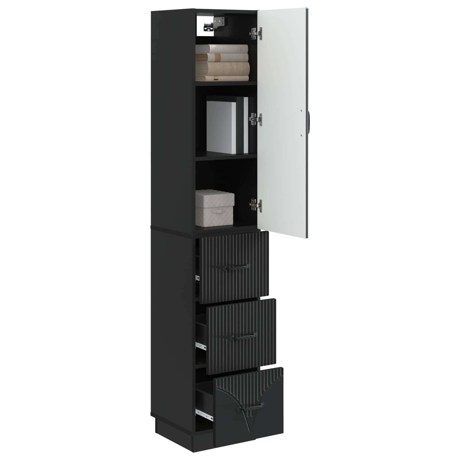 Σέτ Ντουλαπιών 2 pcs Μαύρο 33 x 34,5 x 87 εκ. - Pakobazaar