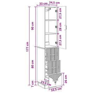 Σέτ Ντουλαπιών 2 pcs Sonoma Δρυς 33 x 34,5 x 87 εκ. - Pakobazaar
