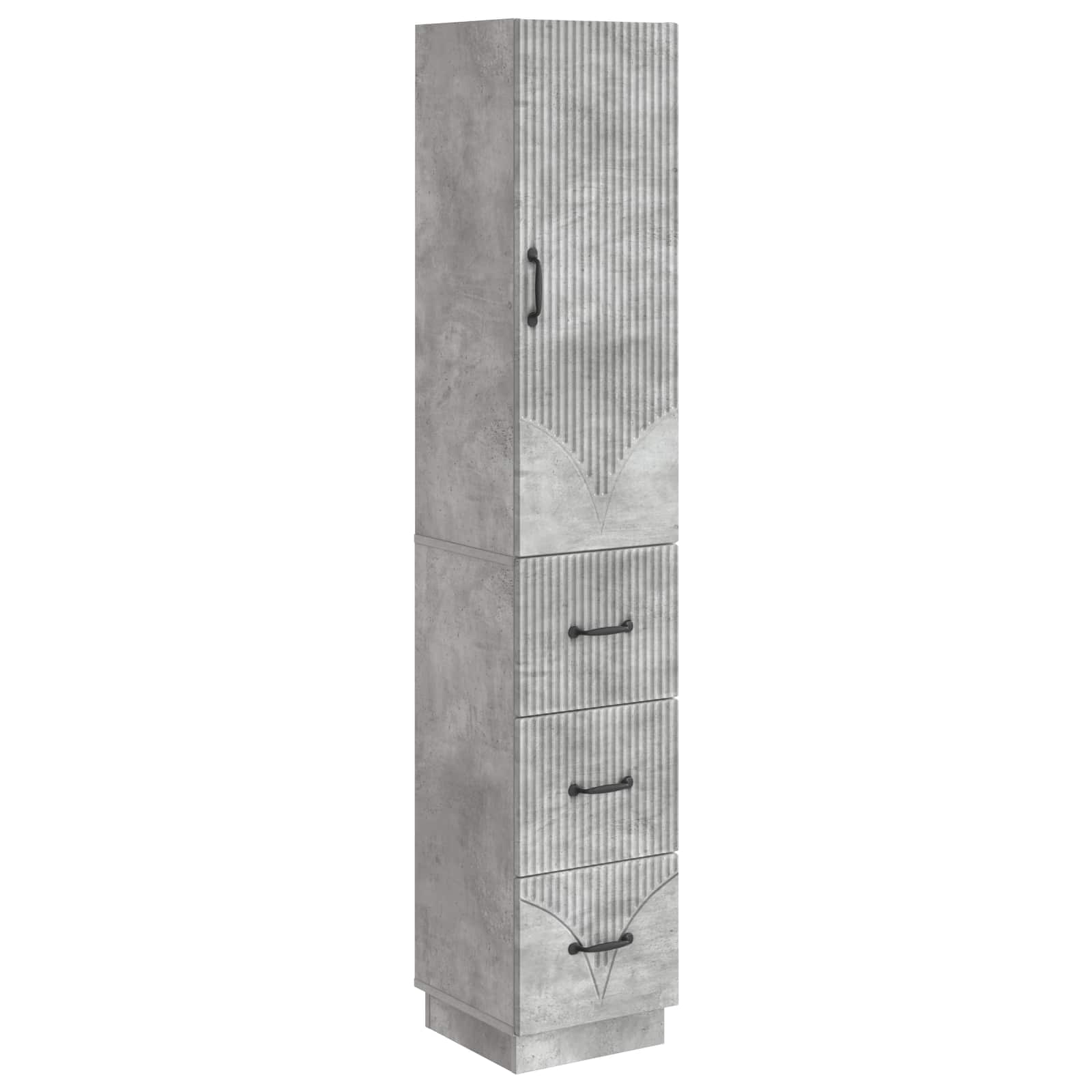 Σέτ Ντουλαπιών 2 pcs Γκρι Σκυροδέματος 33 x 34,5 x 87 εκ. - Pakobazaar