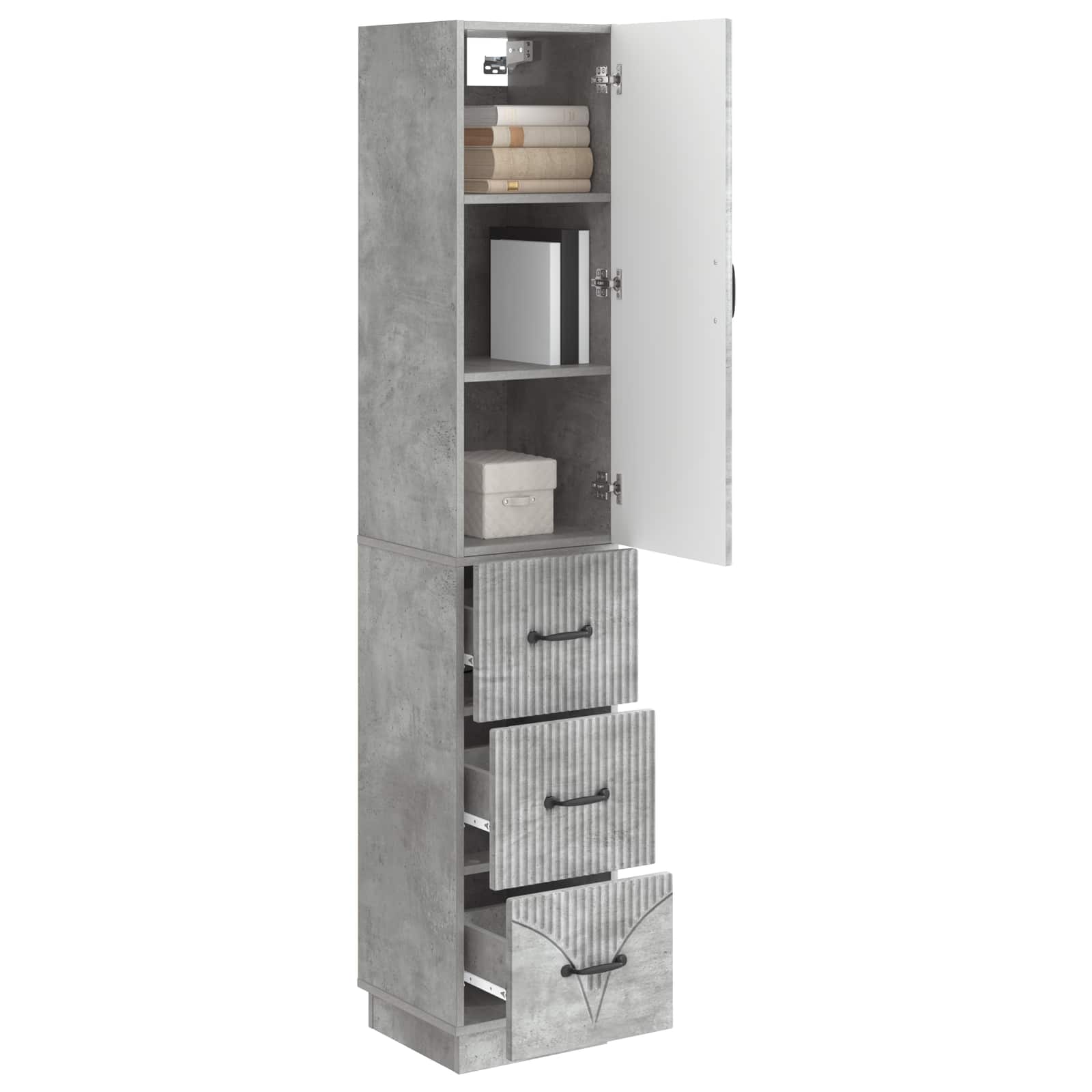 Σέτ Ντουλαπιών 2 pcs Γκρι Σκυροδέματος 33 x 34,5 x 87 εκ. - Pakobazaar