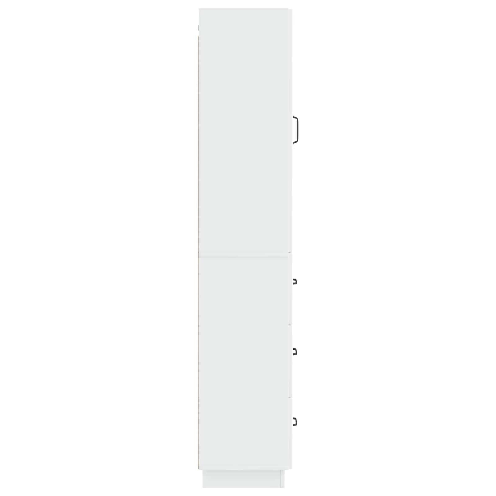 Σέτ Ντουλαπιών 2 pcs Γυαλιστερό Λευκό 33 x 34,5 x 87 εκ. - Pakobazaar