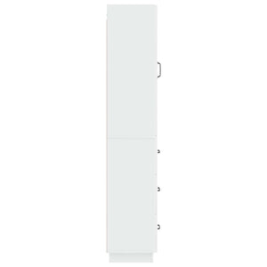 Σέτ Ντουλαπιών 2 pcs Γυαλιστερό Λευκό 33 x 34,5 x 87 εκ. - Pakobazaar