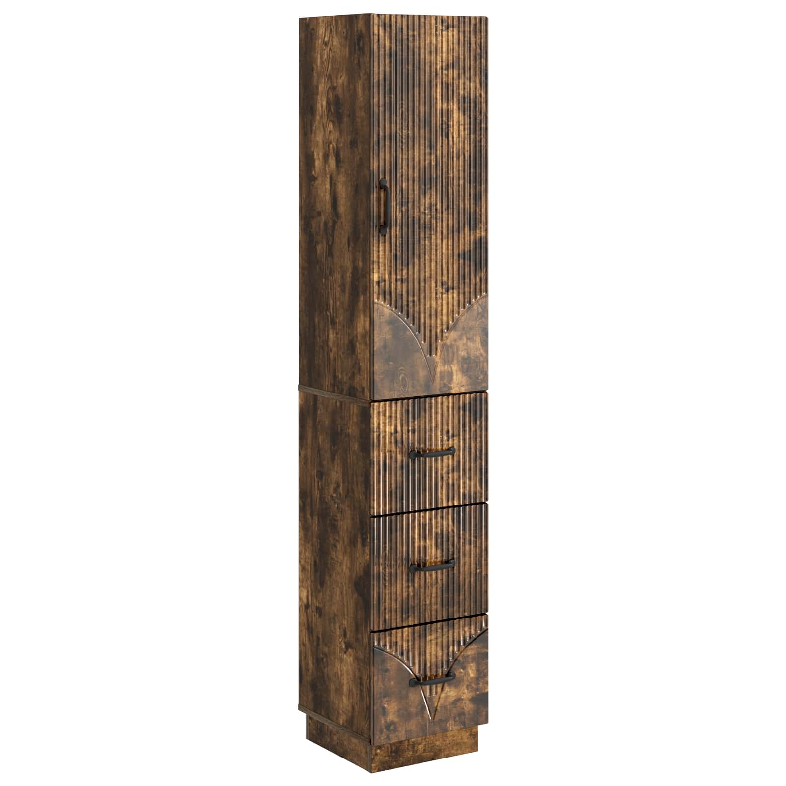Σέτ Ντουλαπιών 2 pcs Καπνισμένο Ξύλο Δρυός 33 x 34,5 x 87 εκ. - Pakobazaar