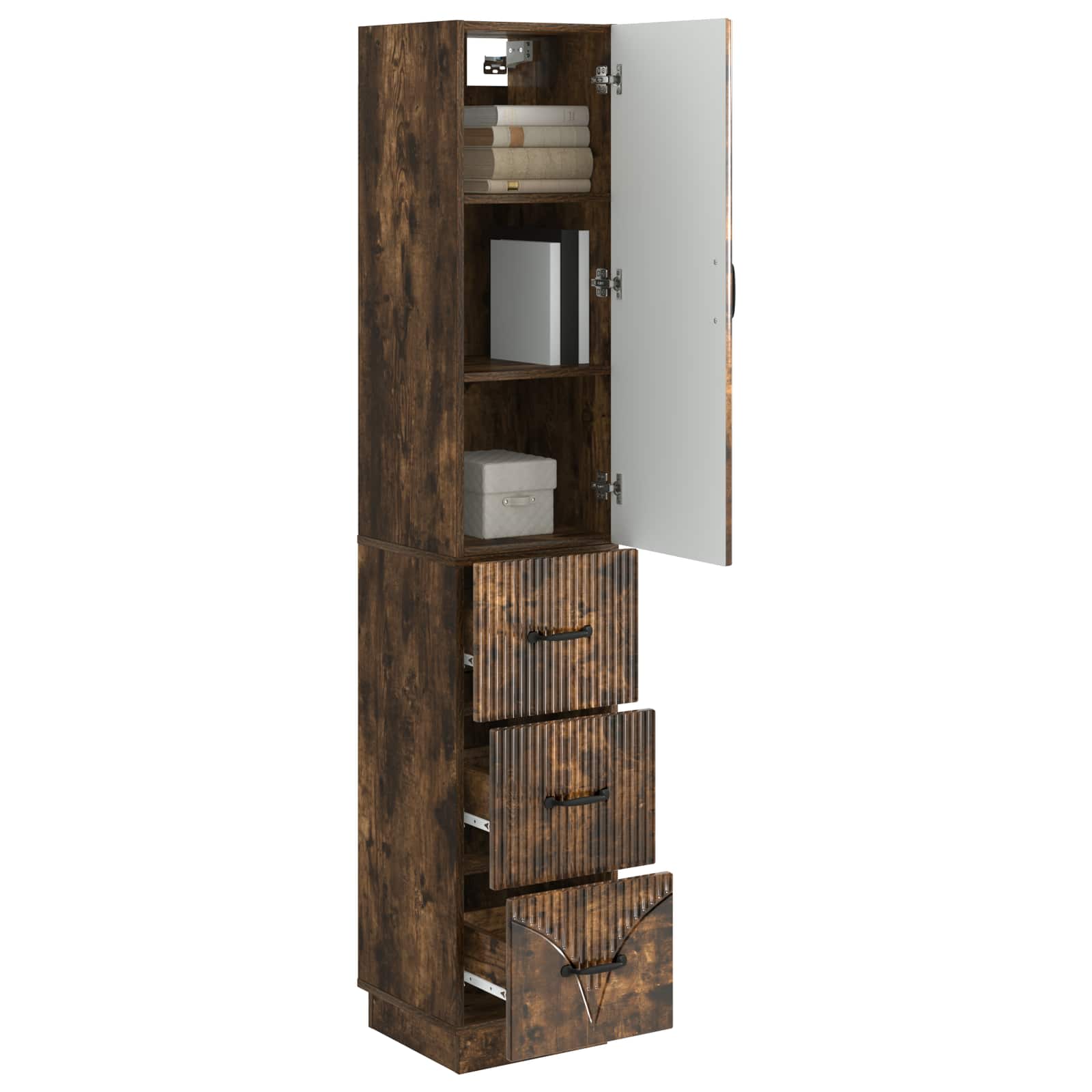 Σέτ Ντουλαπιών 2 pcs Καπνισμένο Ξύλο Δρυός 33 x 34,5 x 87 εκ. - Pakobazaar