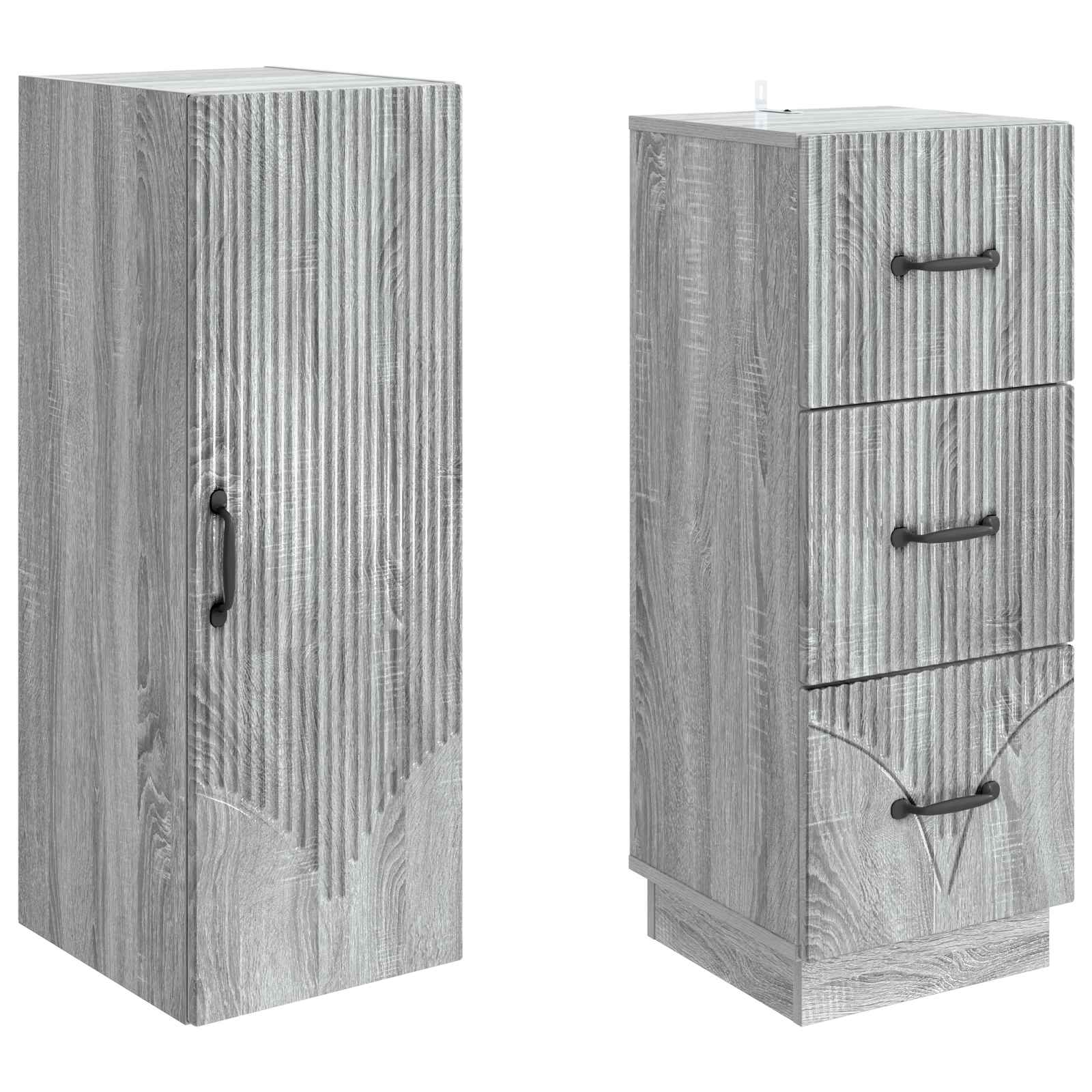 Σέτ Ντουλαπιών 2 pcs Γκρι Sonoma 33 x 34,5 x 87 εκ. - Pakobazaar