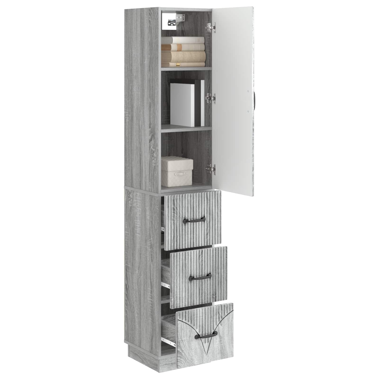 Σέτ Ντουλαπιών 2 pcs Γκρι Sonoma 33 x 34,5 x 87 εκ. - Pakobazaar