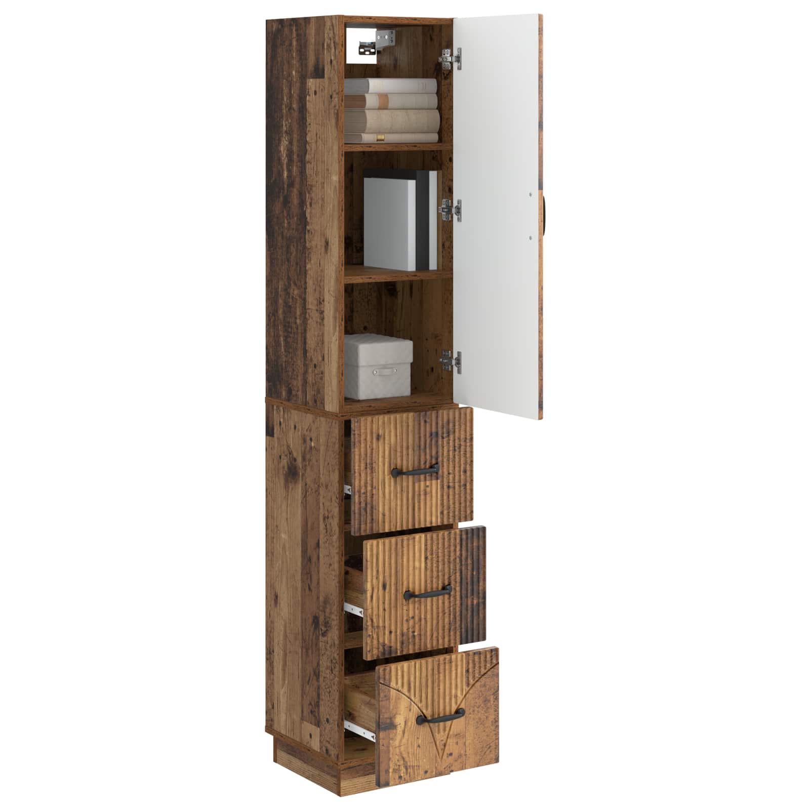 Σέτ Ντουλαπιών 2 pcs Παλαιωμένο ξύλο 33 x 34,5 x 87 εκ. - Pakobazaar