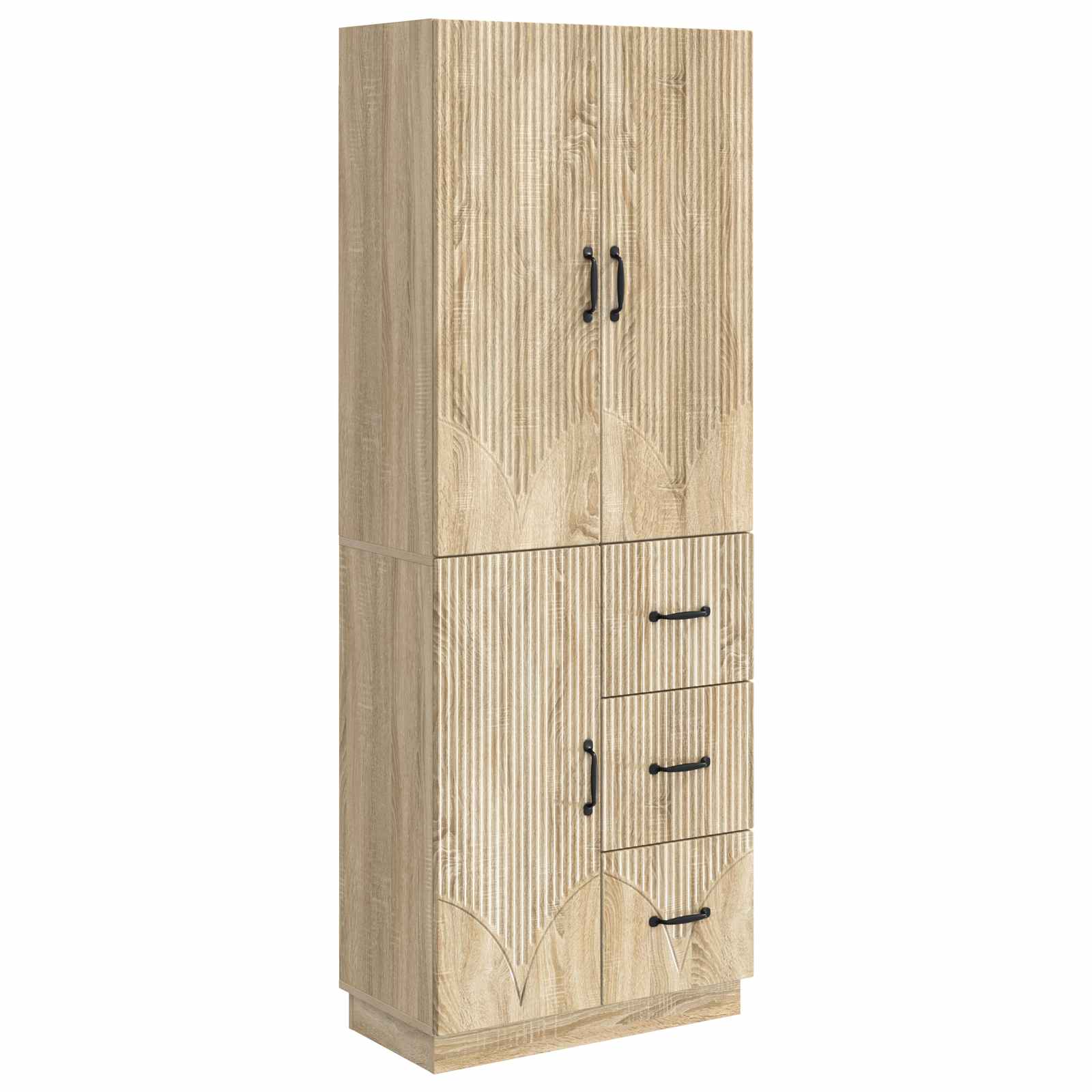 Σέτ Ντουλαπιών 2 pcs Sonoma Δρυς Επεξεργασμένο Ξύλο - Pakobazaar