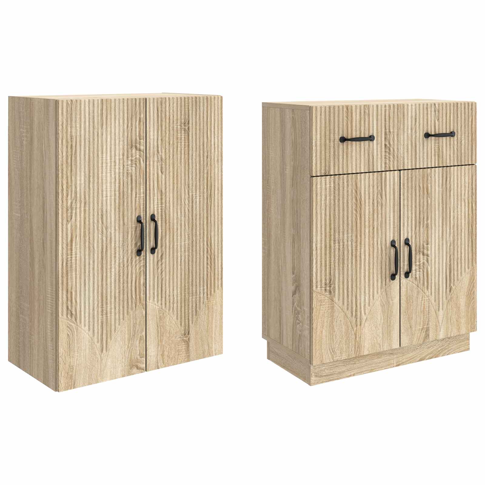 Σέτ Ντουλαπιών 2 pcs Sonoma Δρυς Επεξεργασμένο Ξύλο - Pakobazaar