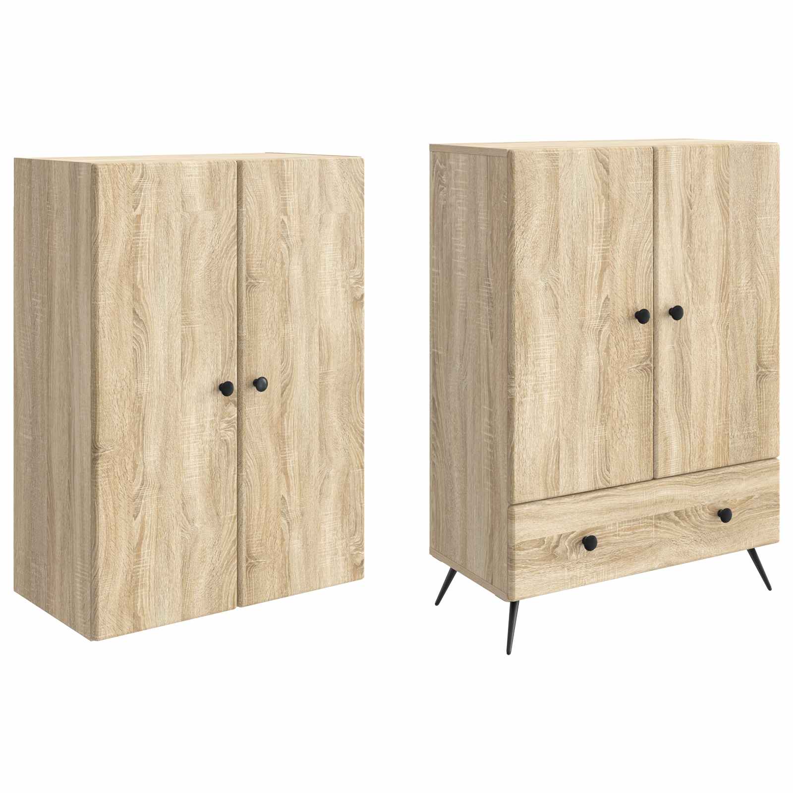 Σέτ Ντουλαπιών 2 pcs Sonoma Δρυς Επεξεργασμένο Ξύλο - Pakobazaar