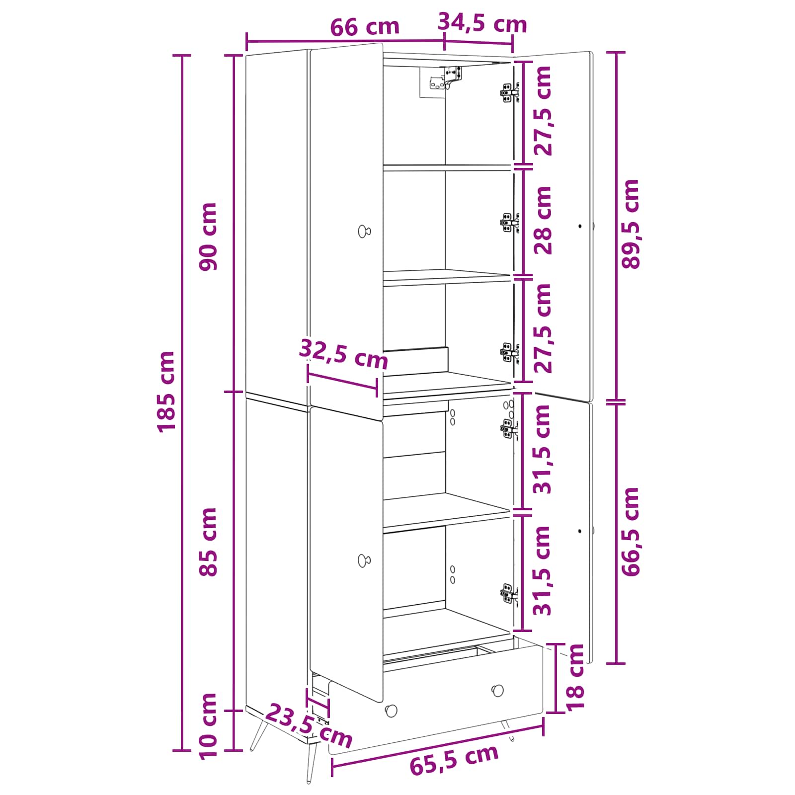 Σέτ Ντουλαπιών 2 pcs Καπνισμένο Ξύλο Δρυός Επεξεργασμένο Ξύλο - Pakobazaar
