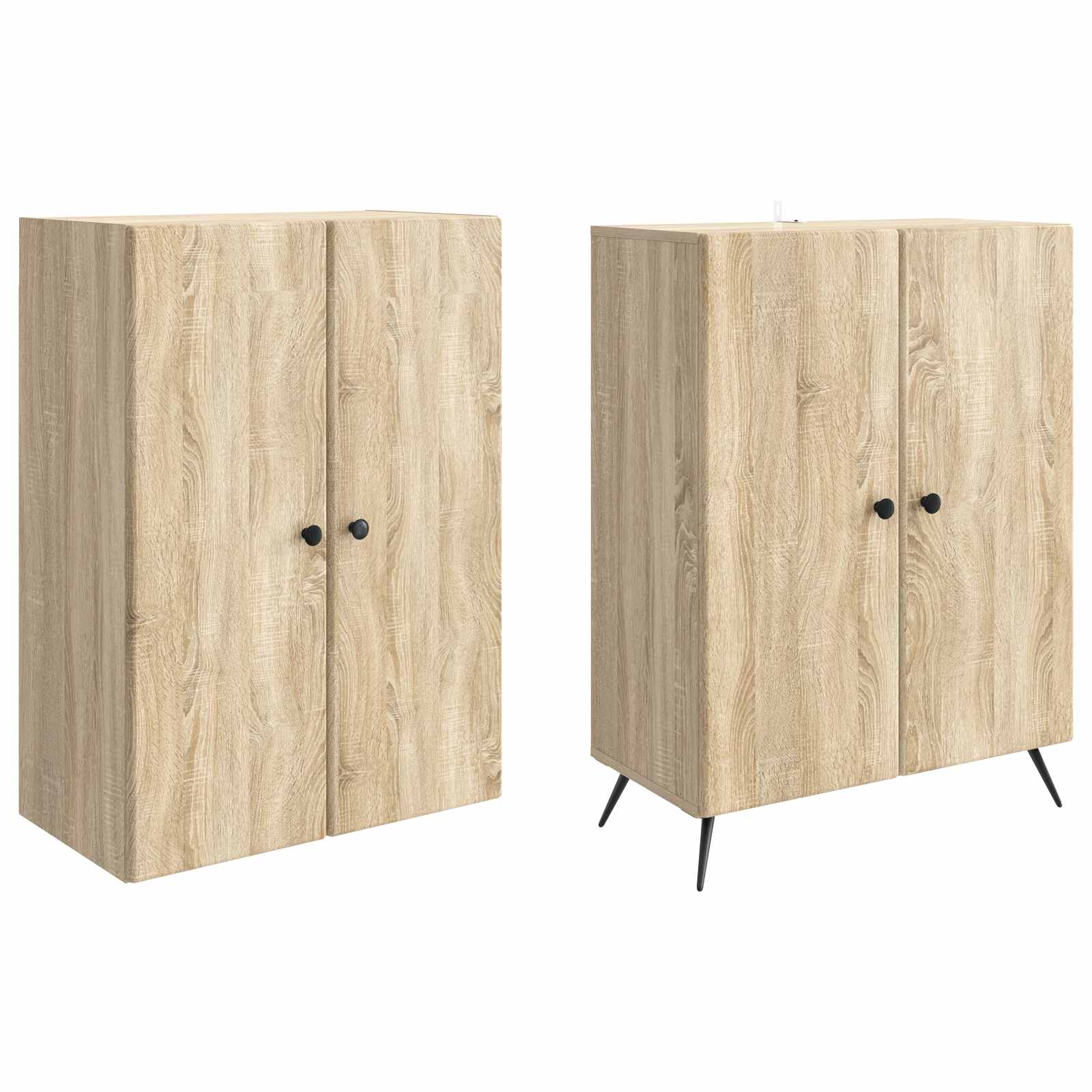 Σέτ Ντουλαπιών 2 pcs Sonoma Δρυς Επεξεργασμένο Ξύλο - Pakobazaar