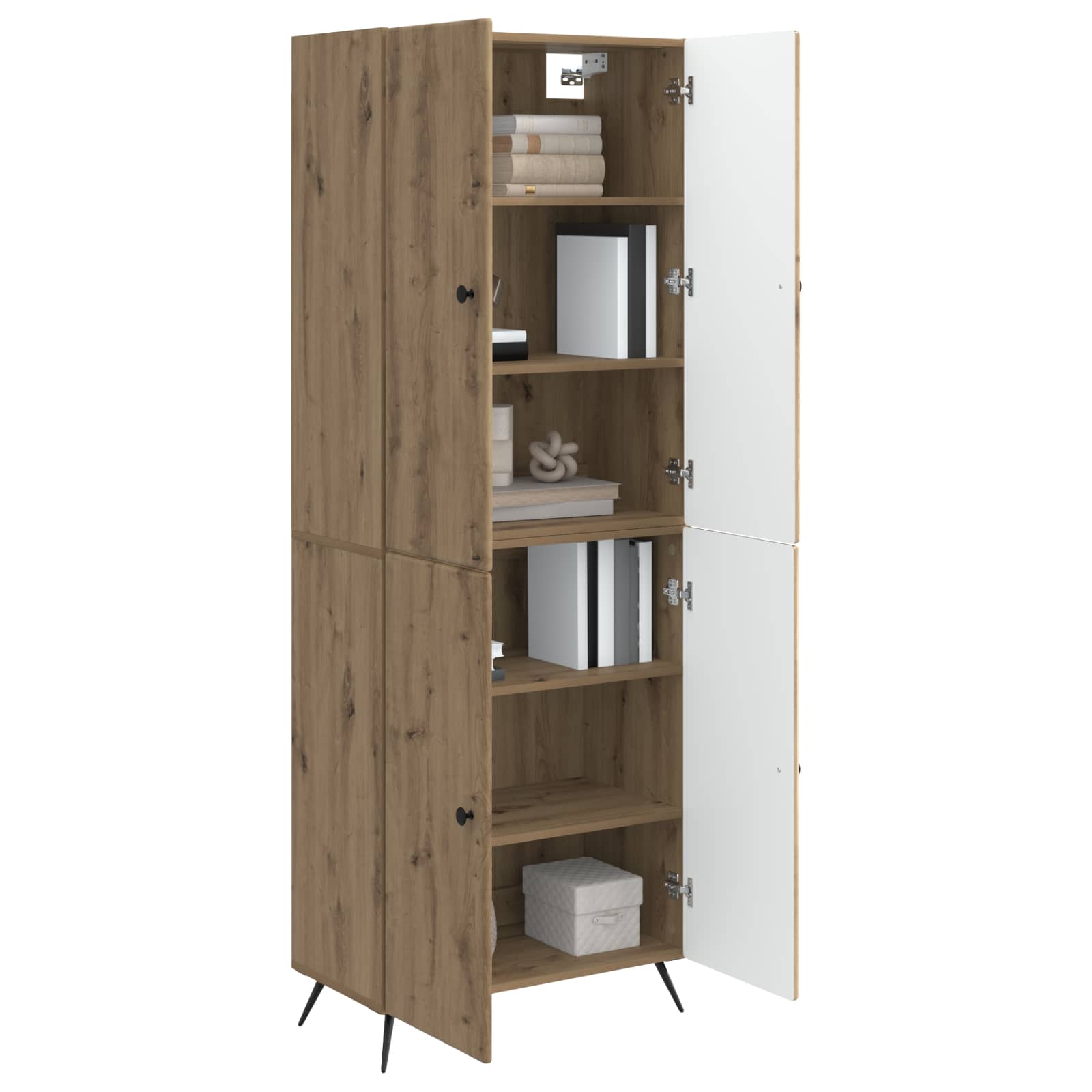 Σέτ Ντουλαπιών 2 pcs Artisan Δρυς Επεξεργασμένο Ξύλο - Pakobazaar