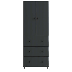 Σέτ Ντουλαπιών 2 pcs Μαύρο 66 x 34,5 x 90 εκ Επεξεργασμένο Ξύλο - Pakobazaar
