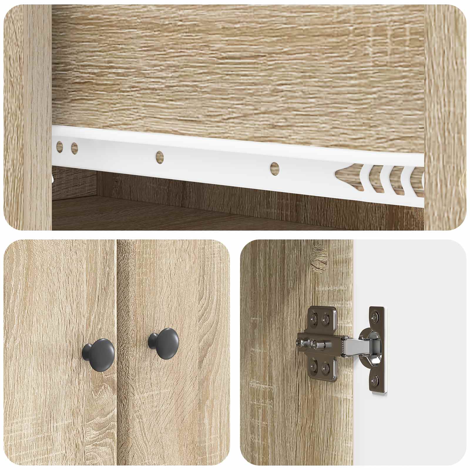 Σέτ Ντουλαπιών 2 pcs Sonoma Δρυς 66 x 34,5 x 90 εκ - Pakobazaar