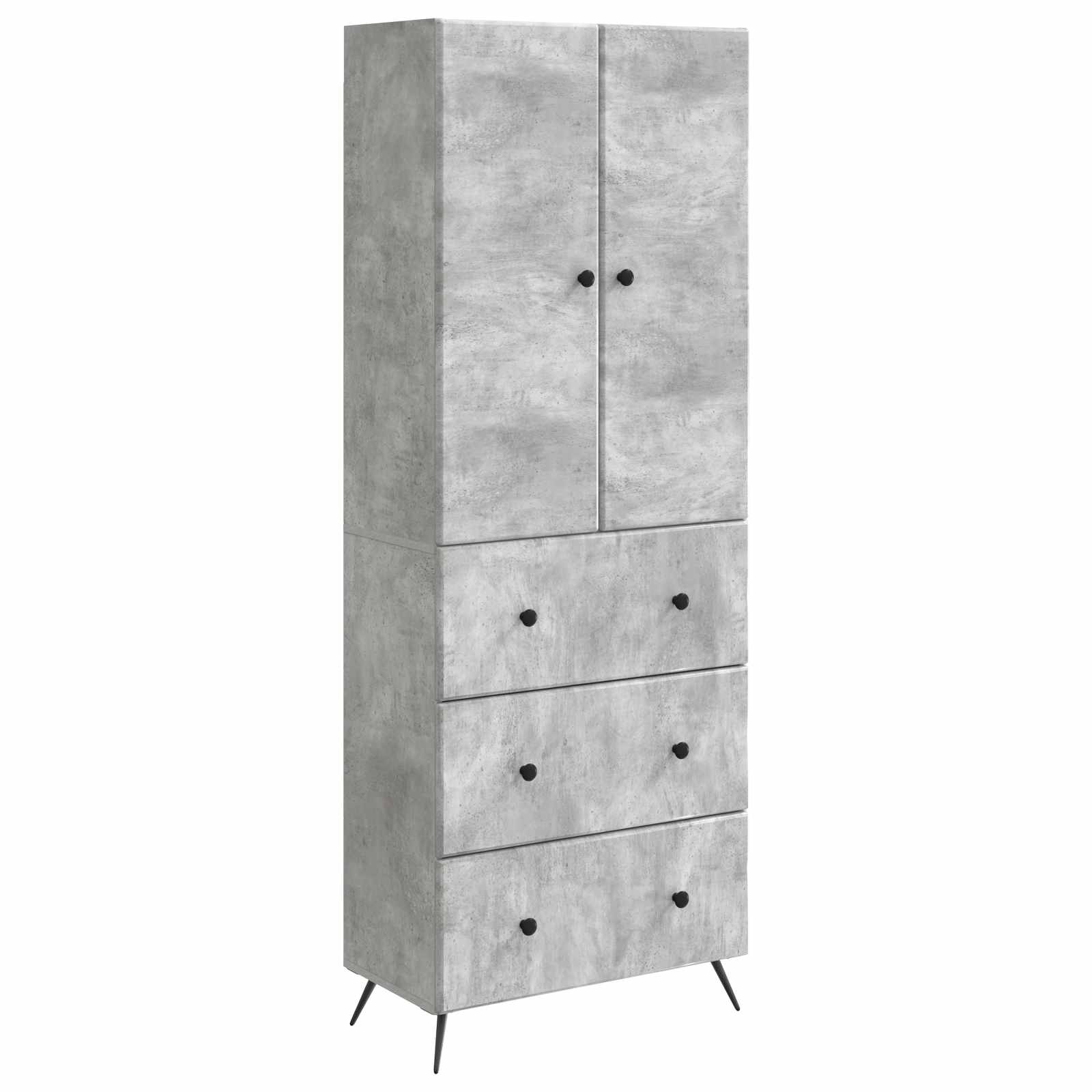 Σέτ Ντουλαπιών 2 pcs Γκρι Σκυροδέματος 66 x 34,5 x 90 εκ - Pakobazaar