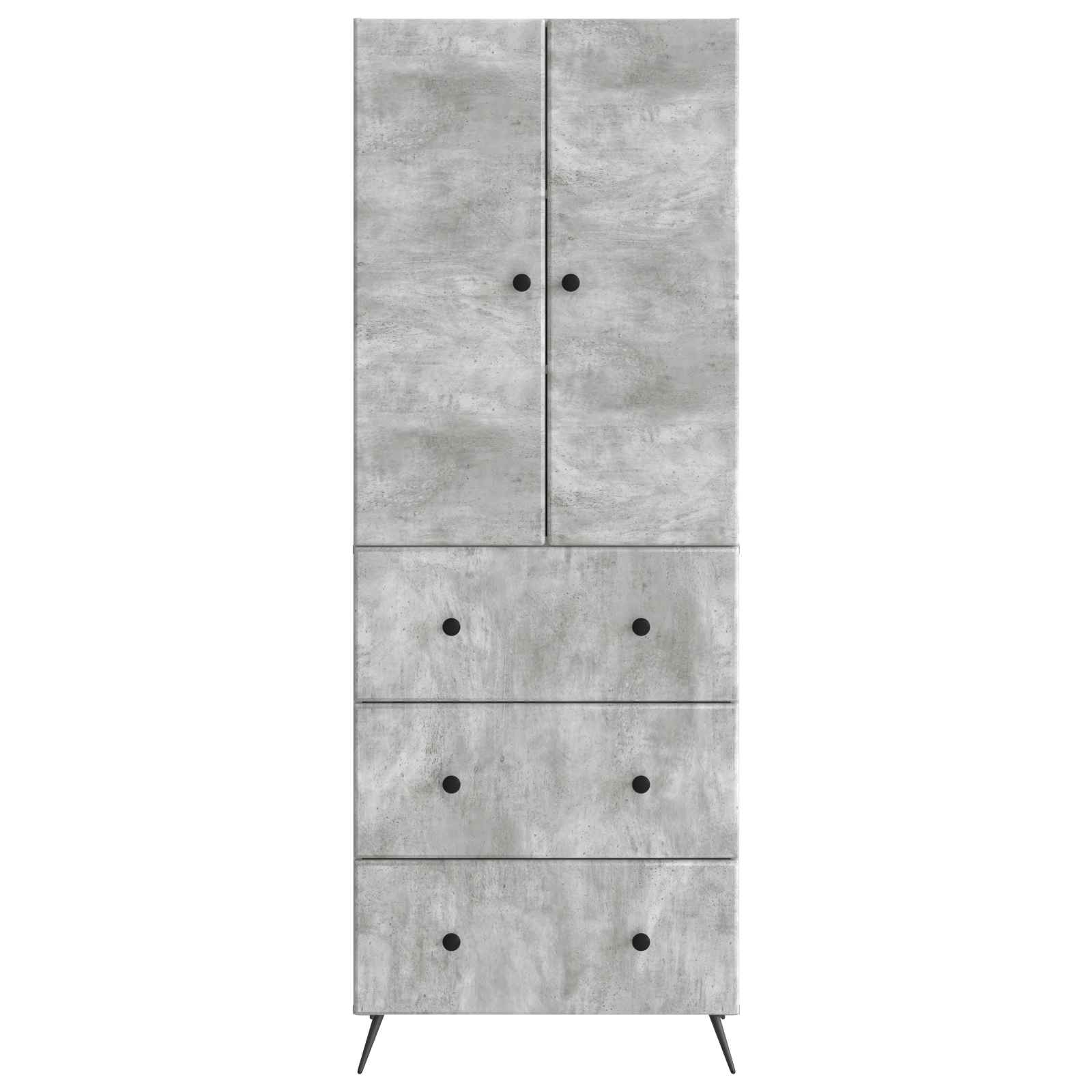 Σέτ Ντουλαπιών 2 pcs Γκρι Σκυροδέματος 66 x 34,5 x 90 εκ - Pakobazaar