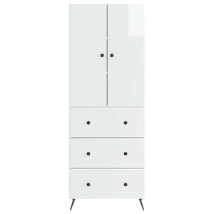 Σέτ Ντουλαπιών 2 pcs Γυαλιστερό Λευκό 66 x 34,5 x 90 εκ - Pakobazaar