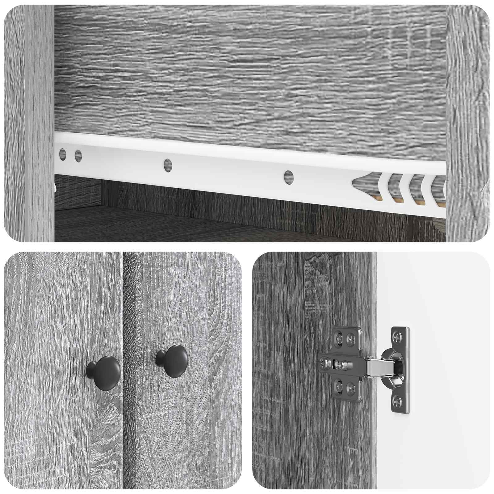 Σέτ Ντουλαπιών 2 pcs Γκρι Sonoma 66 x 34,5 x 90 εκ - Pakobazaar