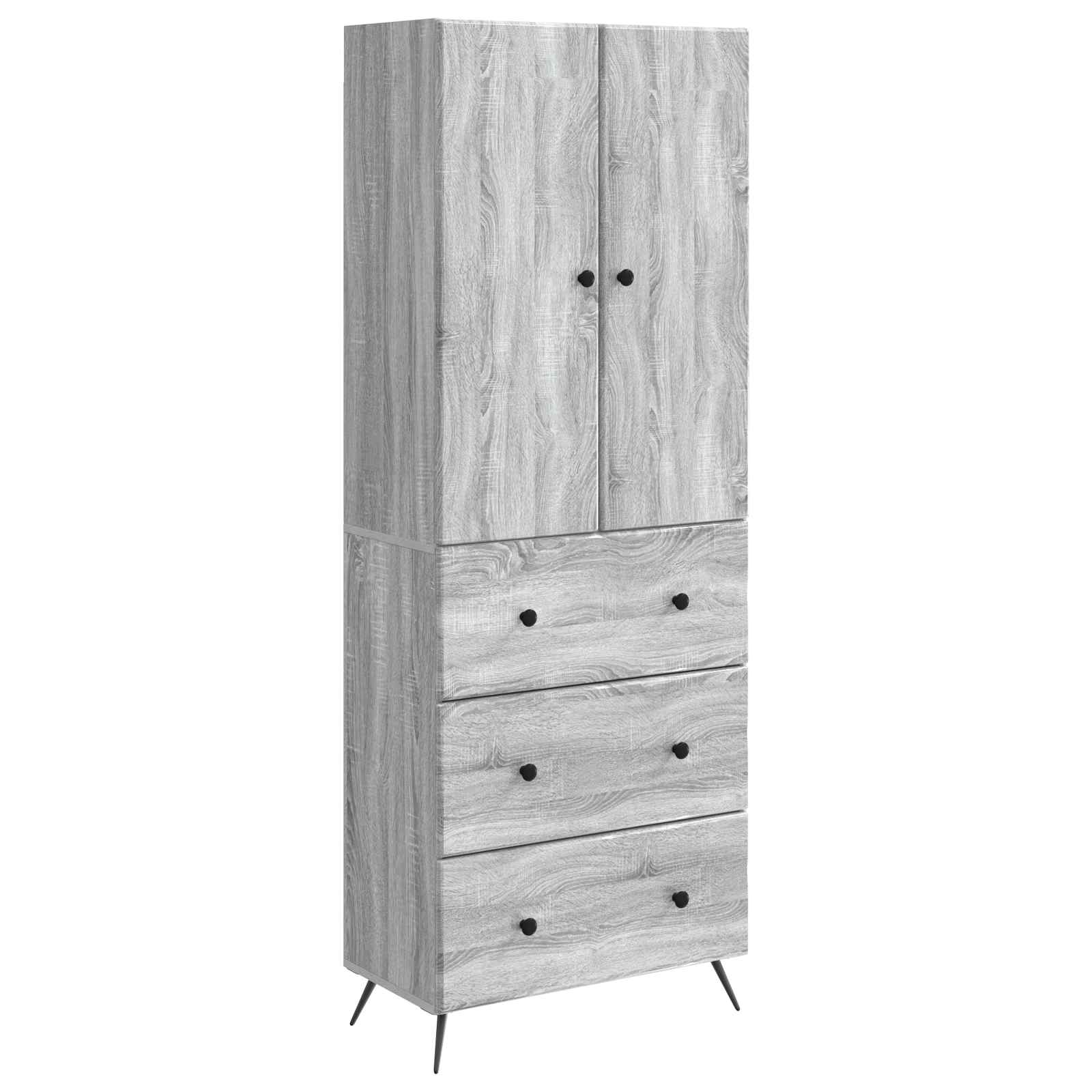 Σέτ Ντουλαπιών 2 pcs Γκρι Sonoma 66 x 34,5 x 90 εκ - Pakobazaar