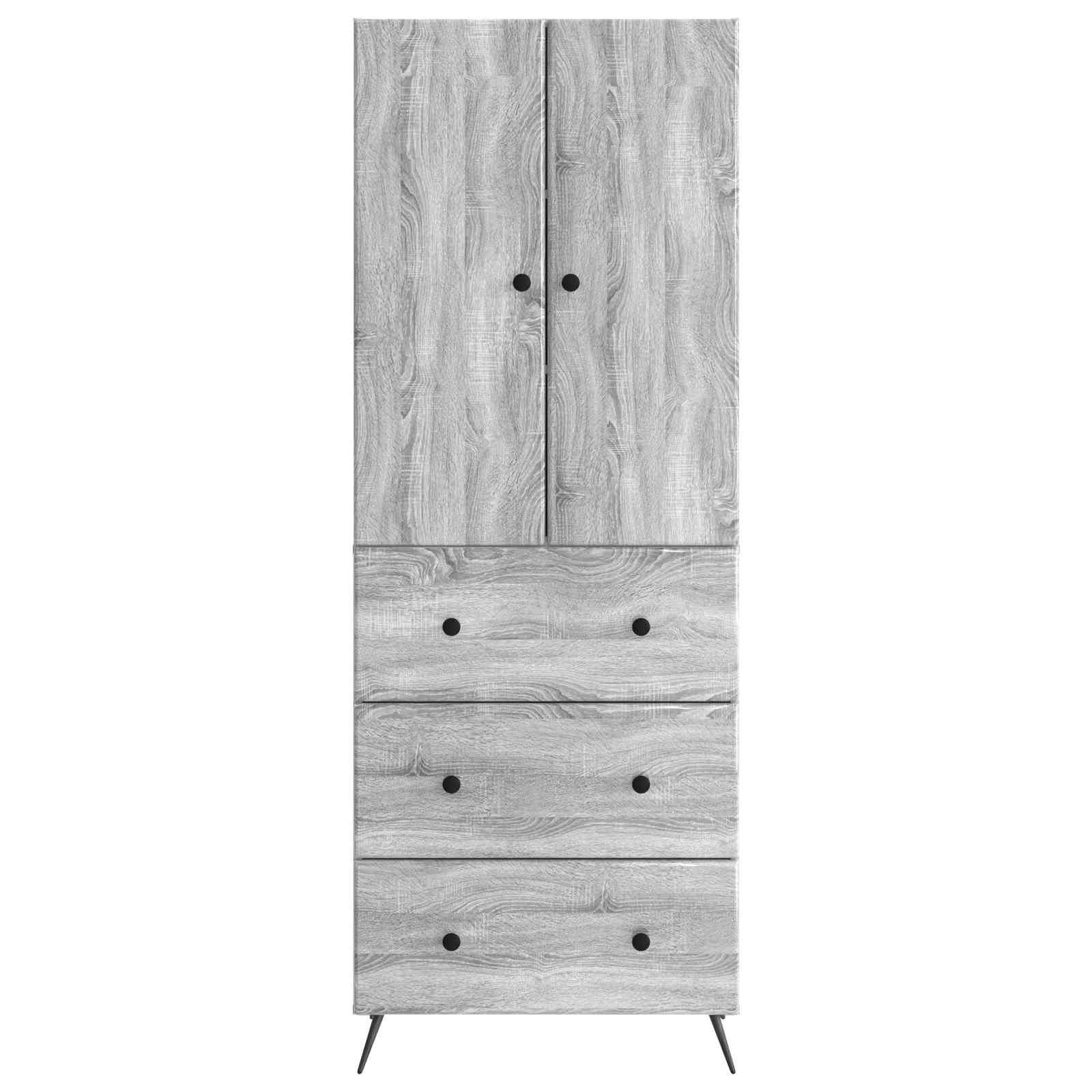 Σέτ Ντουλαπιών 2 pcs Γκρι Sonoma 66 x 34,5 x 90 εκ - Pakobazaar