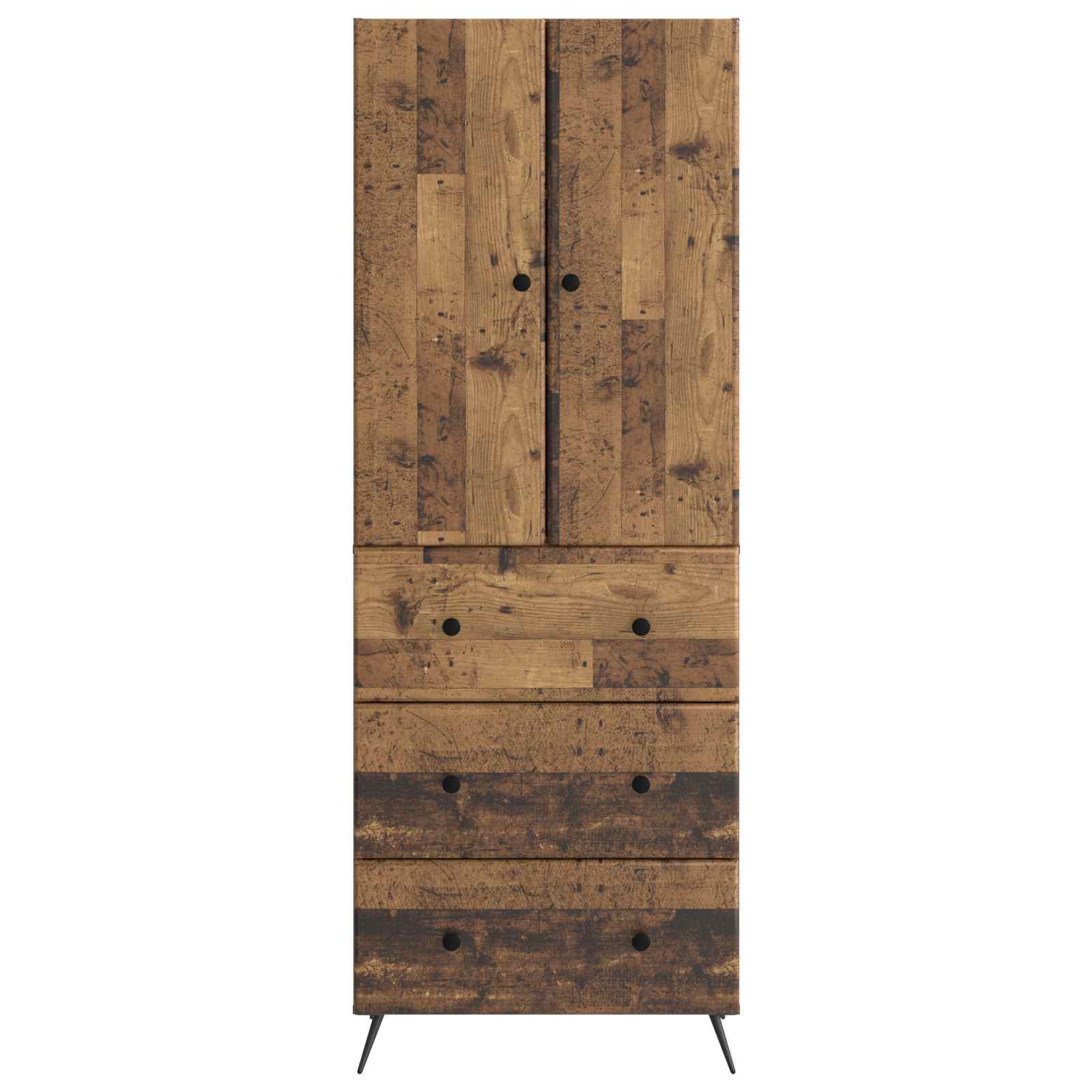 Σέτ Ντουλαπιών 2 pcs Παλαιωμένο ξύλο 66 x 34,5 x 90 εκ - Pakobazaar