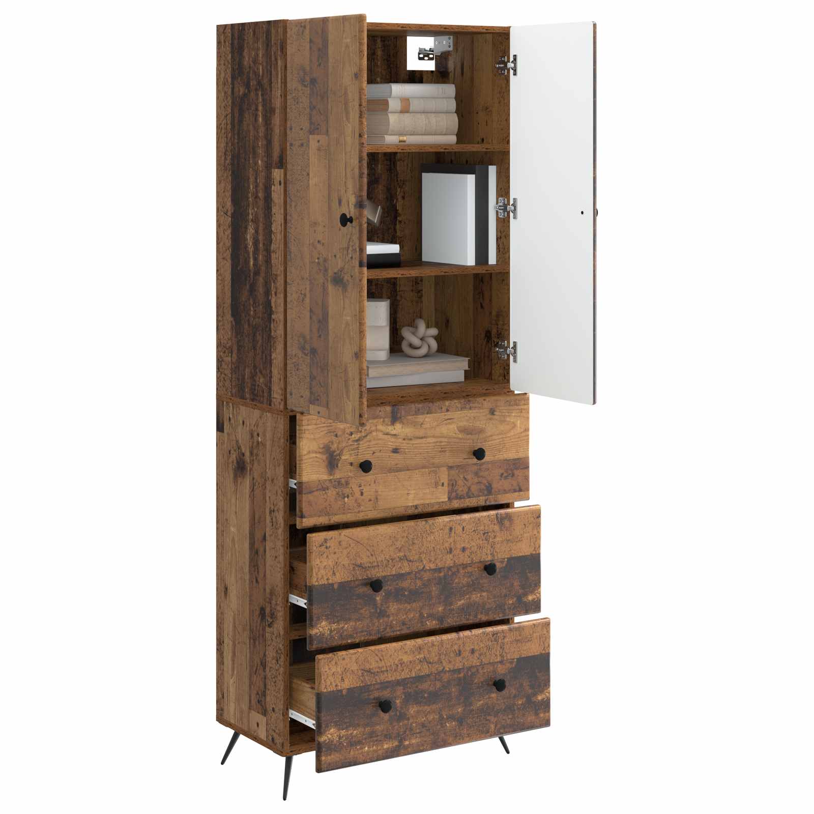 Σέτ Ντουλαπιών 2 pcs Παλαιωμένο ξύλο 66 x 34,5 x 90 εκ - Pakobazaar