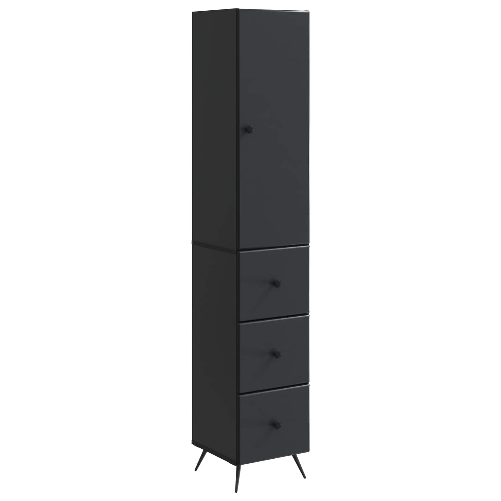 Σέτ Ντουλαπιών 2 pcs Μαύρο 34,5 x 34,5 x 90 εκ. - Pakobazaar