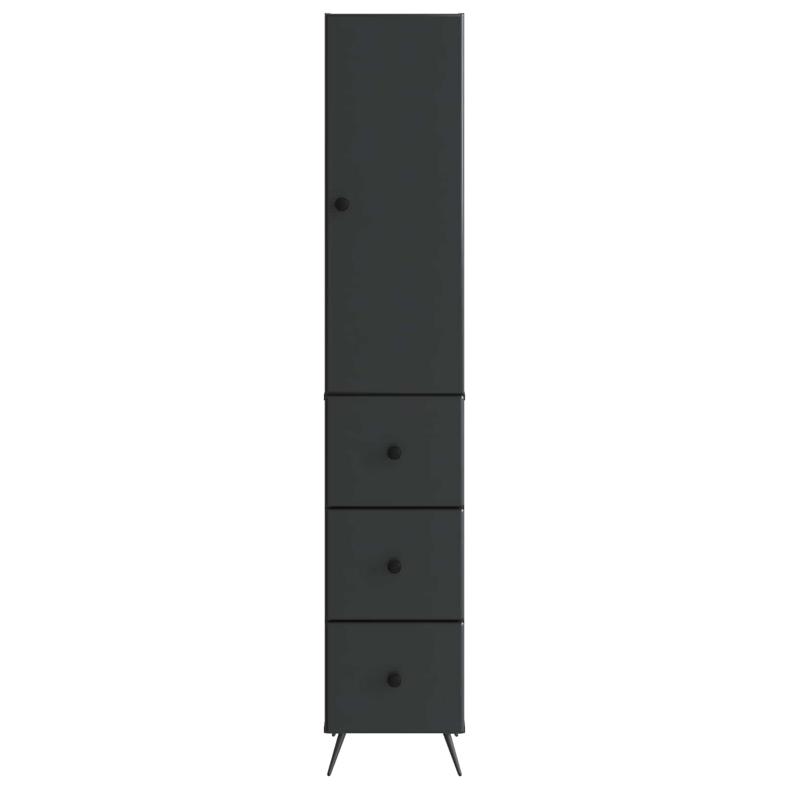 Σέτ Ντουλαπιών 2 pcs Μαύρο 34,5 x 34,5 x 90 εκ. - Pakobazaar