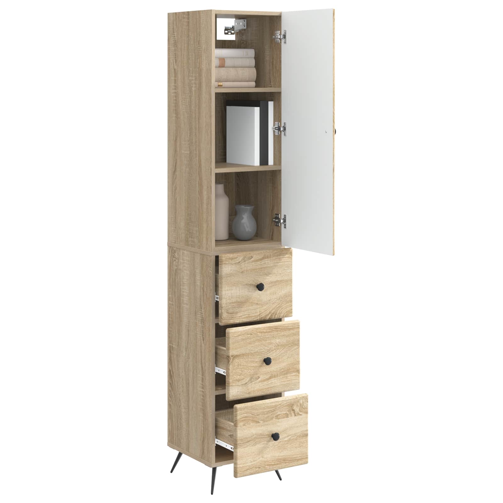 Σέτ Ντουλαπιών 2 pcs Sonoma Δρυς 34,5 x 34,5 x 90 εκ. - Pakobazaar