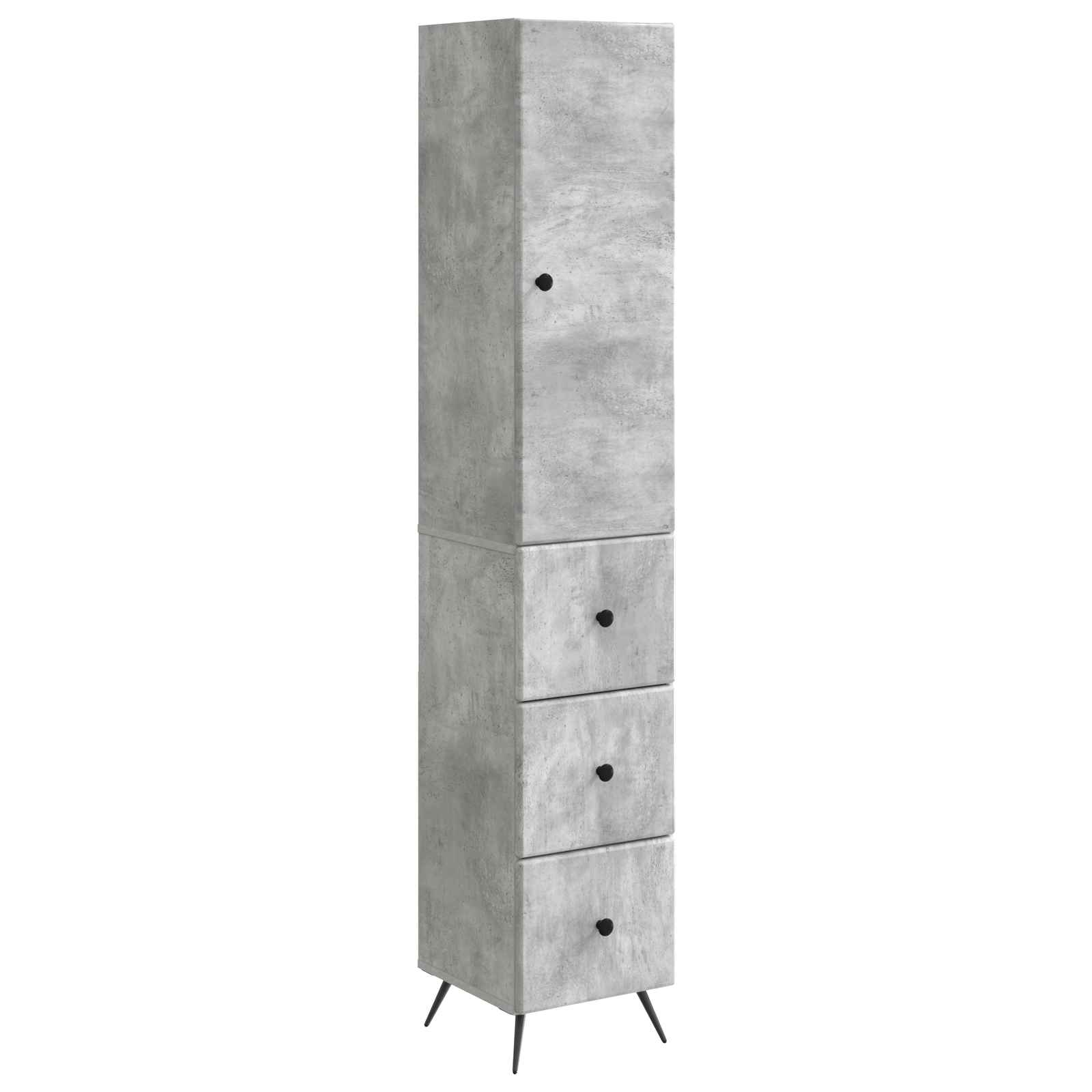 Σέτ Ντουλαπιών 2 pcs Γκρι Σκυροδέματος 34,5 x 34,5 x 90 εκ. - Pakobazaar