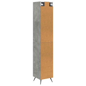 Σέτ Ντουλαπιών 2 pcs Γκρι Σκυροδέματος 34,5 x 34,5 x 90 εκ. - Pakobazaar
