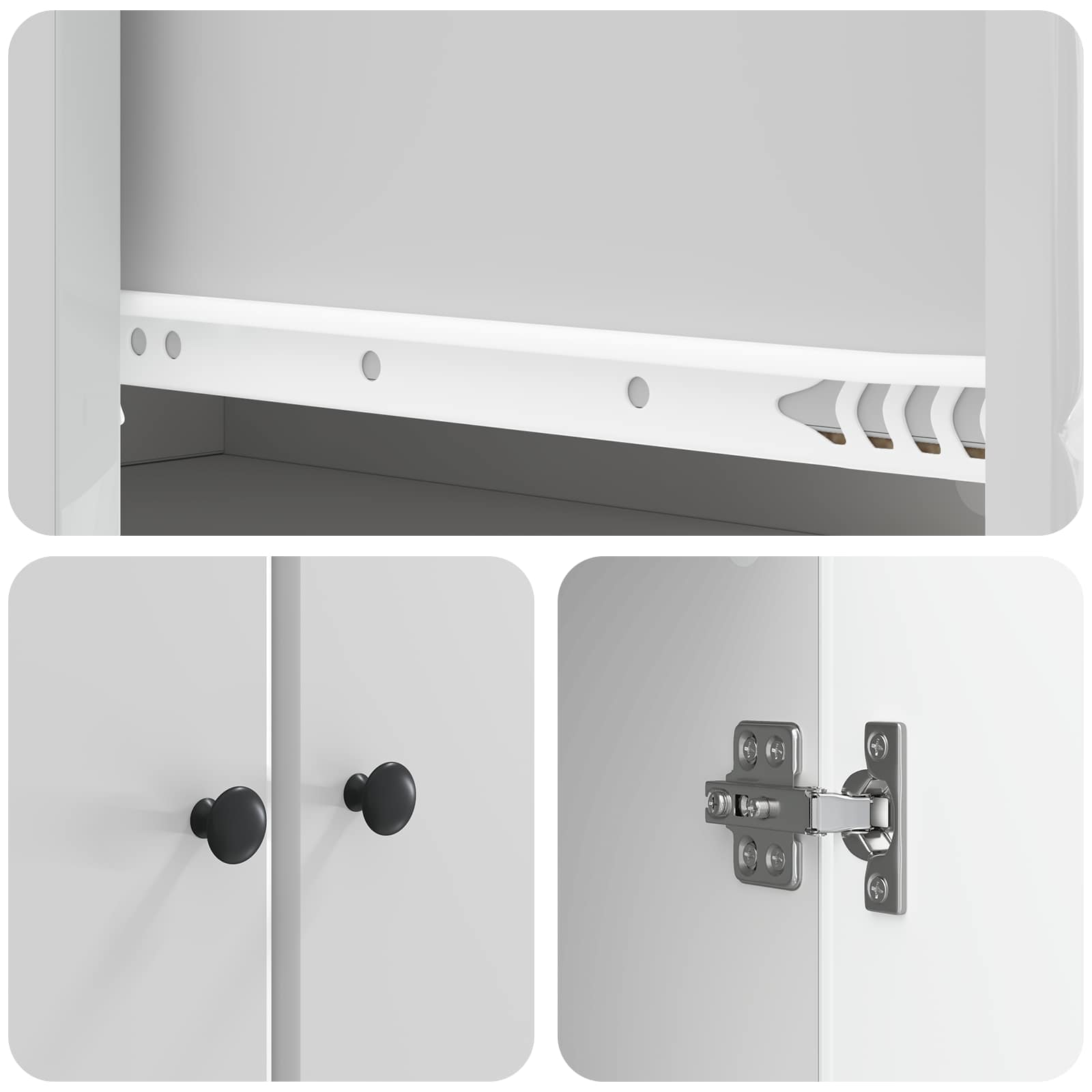 Σέτ Ντουλαπιών 2 pcs Γυαλιστερό Λευκό 34,5 x 34,5 x 90 εκ. - Pakobazaar