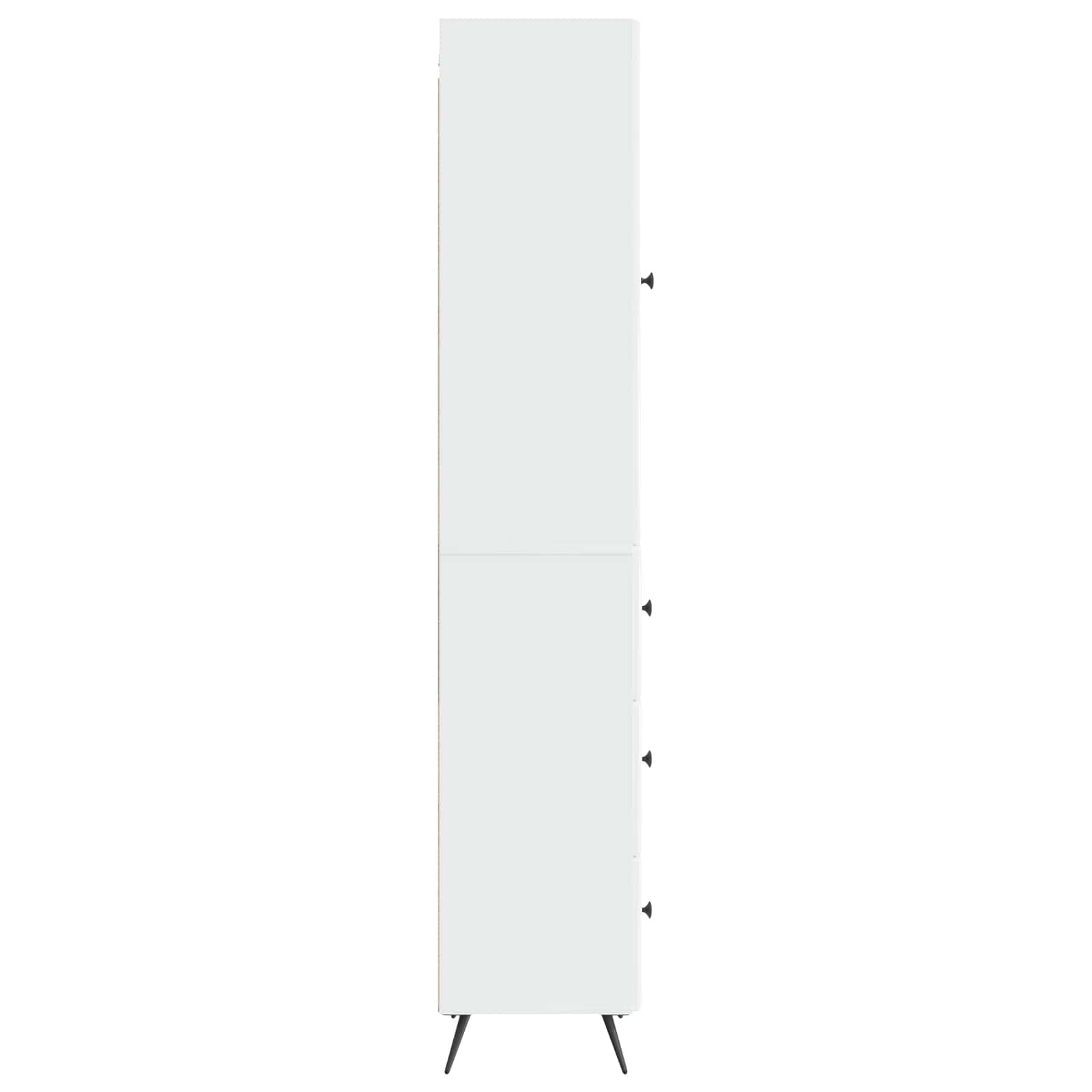 Σέτ Ντουλαπιών 2 pcs Γυαλιστερό Λευκό 34,5 x 34,5 x 90 εκ. - Pakobazaar