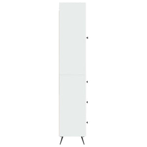 Σέτ Ντουλαπιών 2 pcs Γυαλιστερό Λευκό 34,5 x 34,5 x 90 εκ. - Pakobazaar