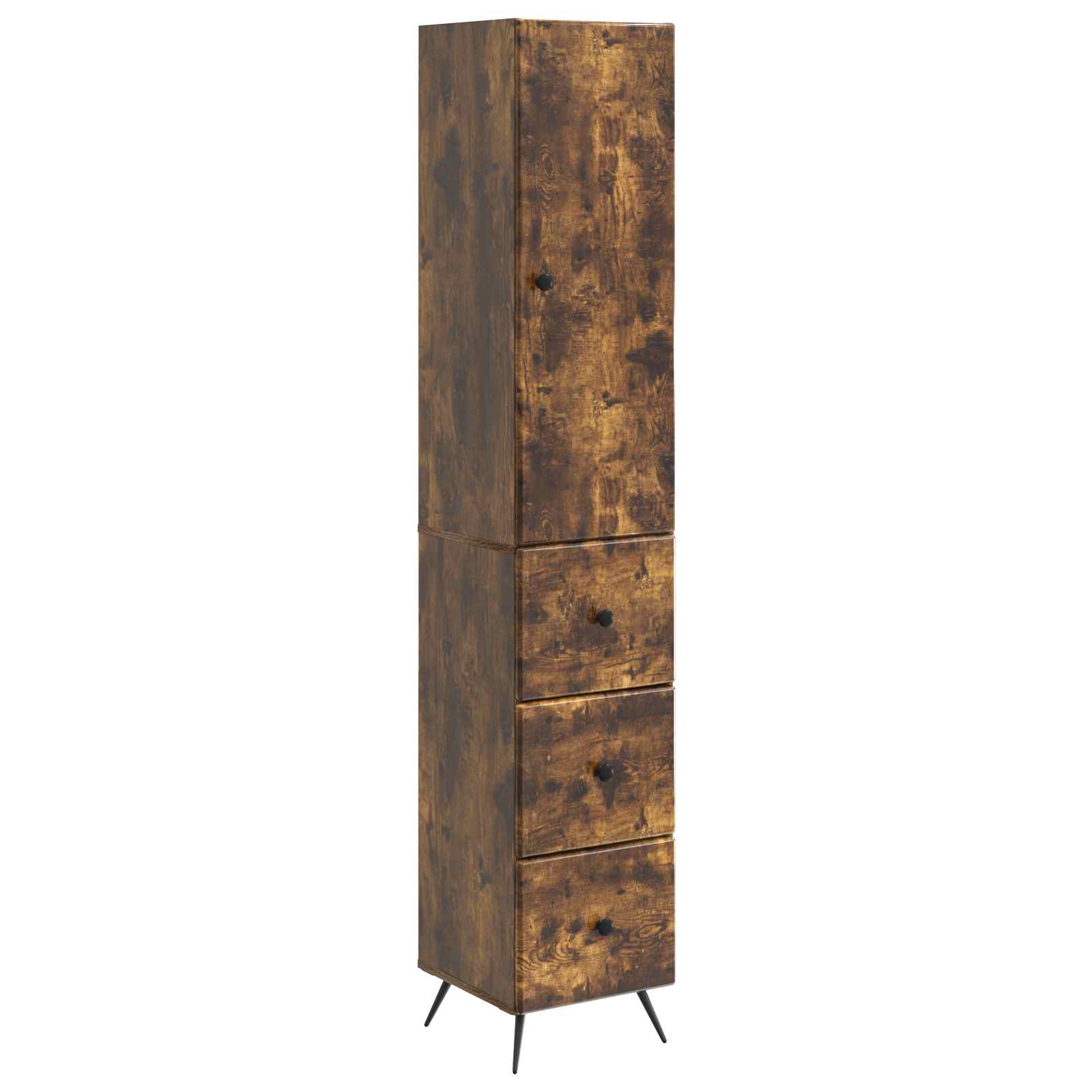 Σέτ Ντουλαπιών 2 pcs Καπνισμένο Ξύλο Δρυός 34,5 x 34,5 x 90 εκ. - Pakobazaar