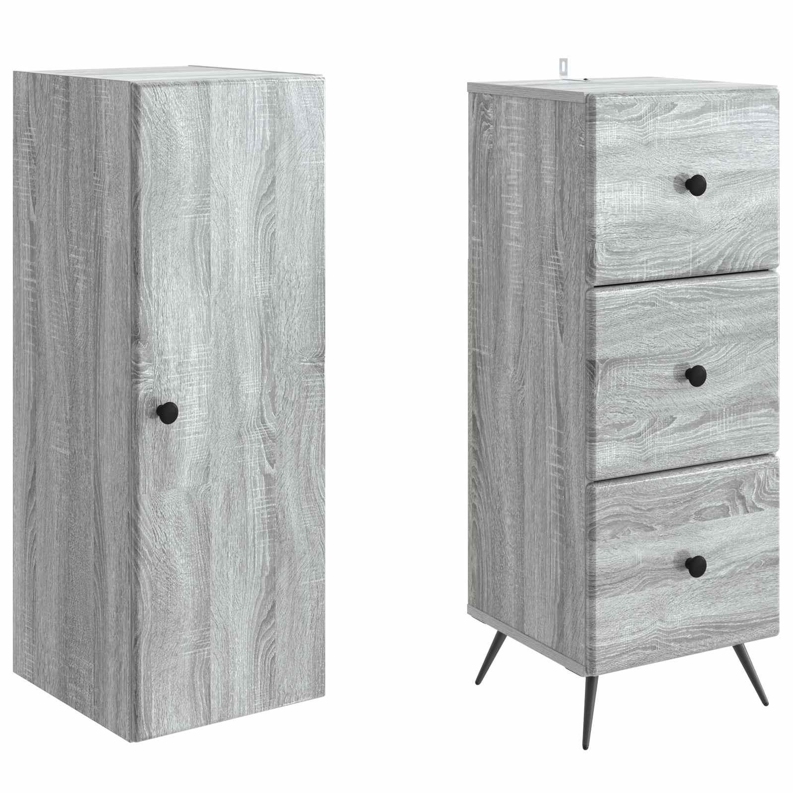 Σέτ Ντουλαπιών 2 pcs Γκρι Sonoma 34,5 x 34,5 x 90 εκ. - Pakobazaar
