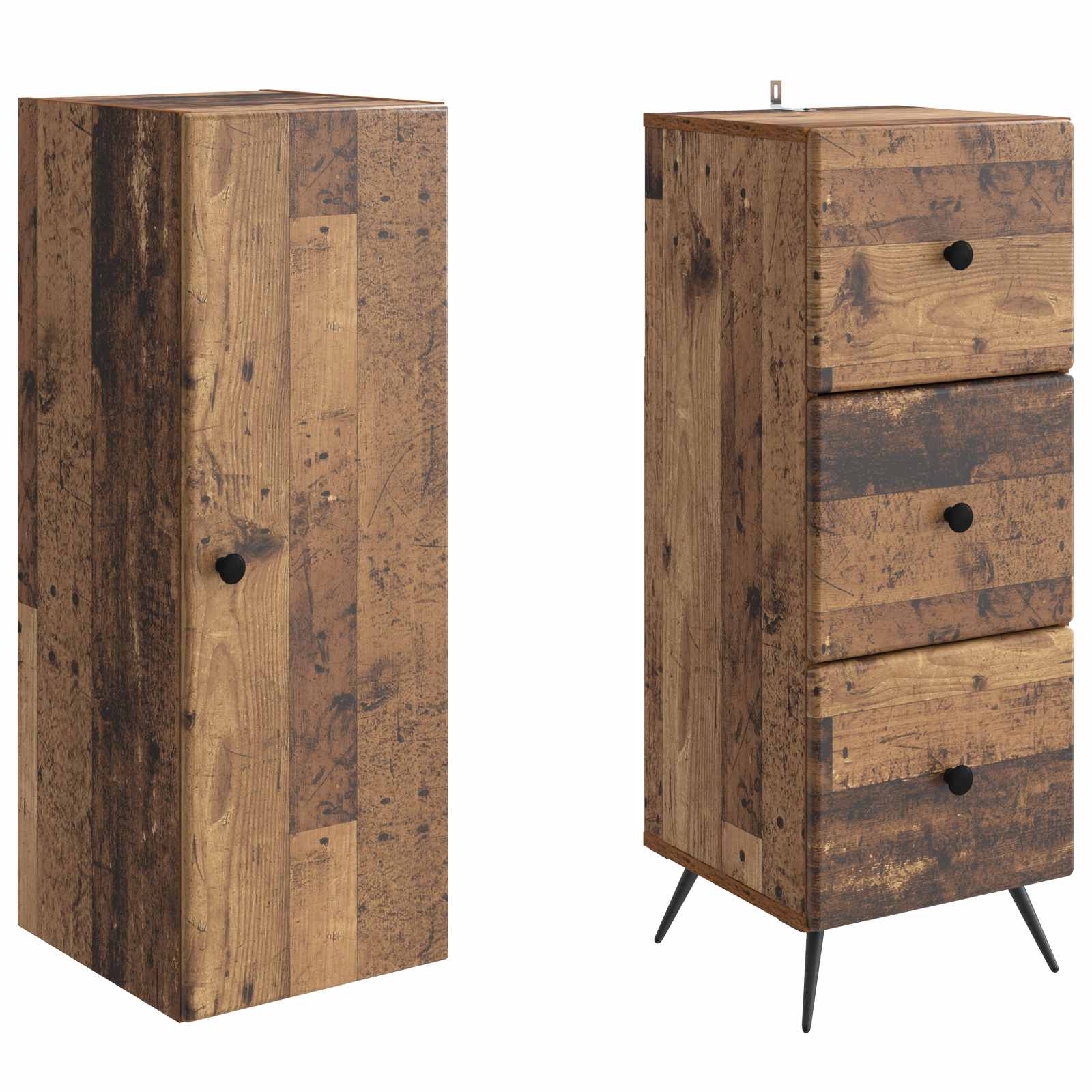 Σέτ Ντουλαπιών 2 pcs Παλαιωμένο ξύλο 34,5 x 34,5 x 90 εκ. - Pakobazaar