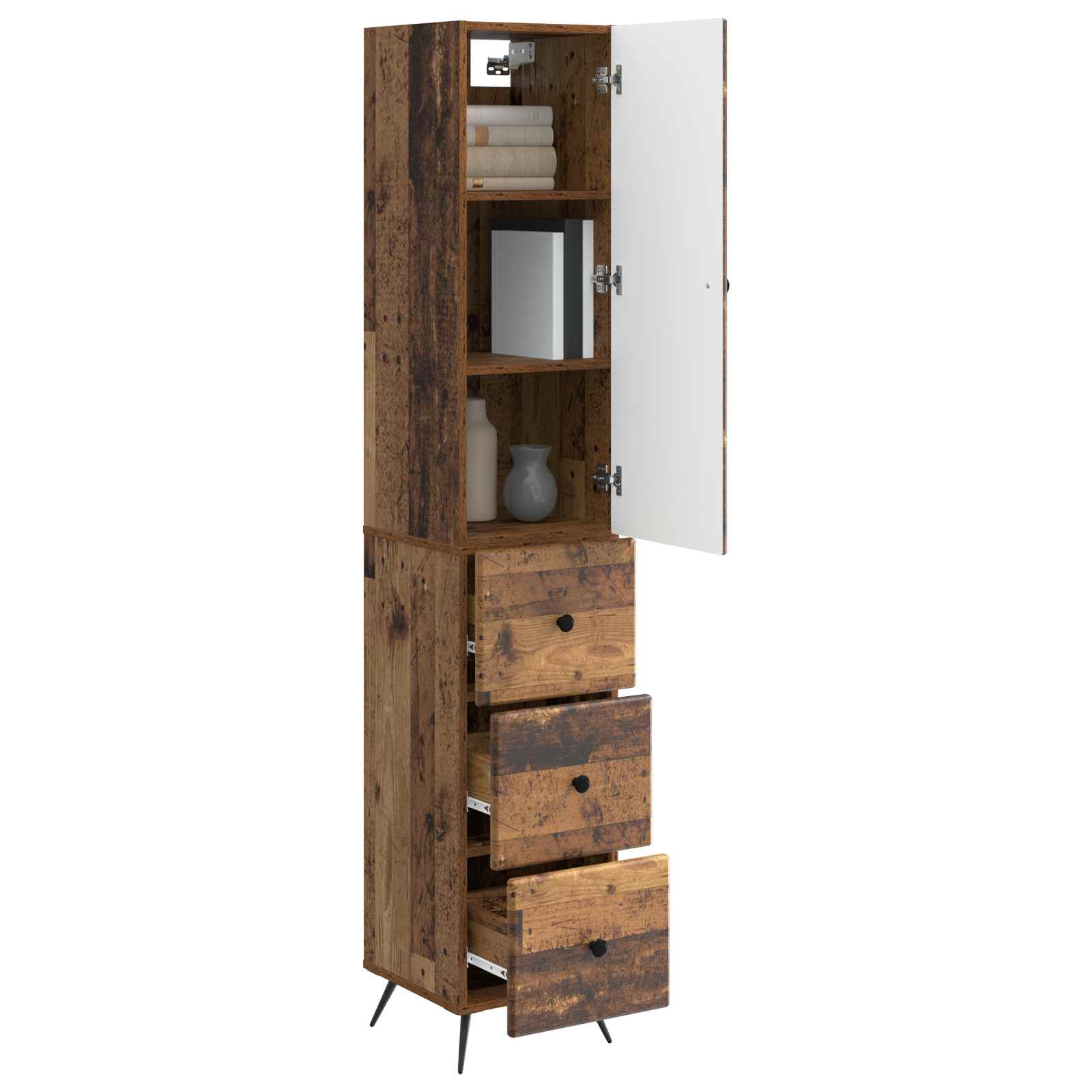Σέτ Ντουλαπιών 2 pcs Παλαιωμένο ξύλο 34,5 x 34,5 x 90 εκ. - Pakobazaar