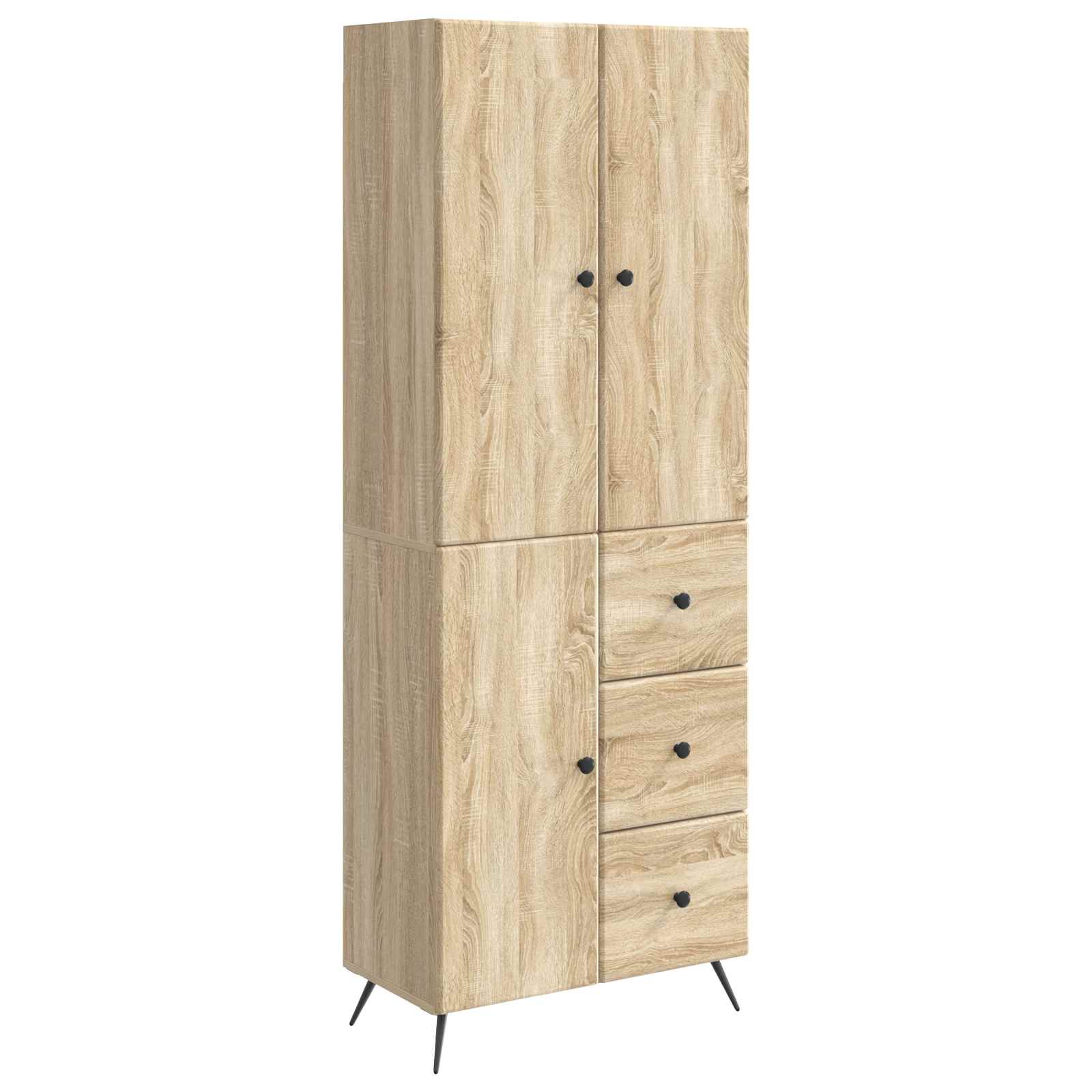 Σέτ Ντουλαπιών 2 pcs Sonoma Δρυς Επεξεργασμένο Ξύλο - Pakobazaar
