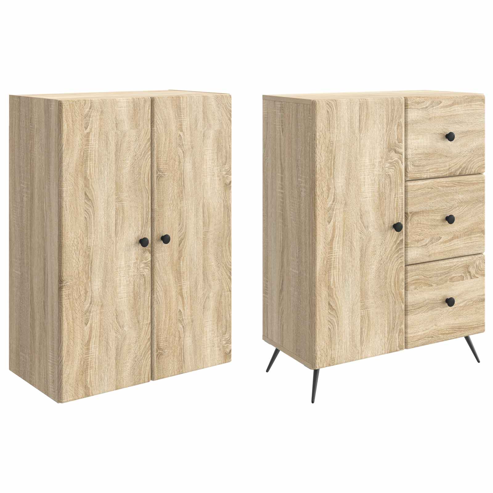 Σέτ Ντουλαπιών 2 pcs Sonoma Δρυς Επεξεργασμένο Ξύλο - Pakobazaar