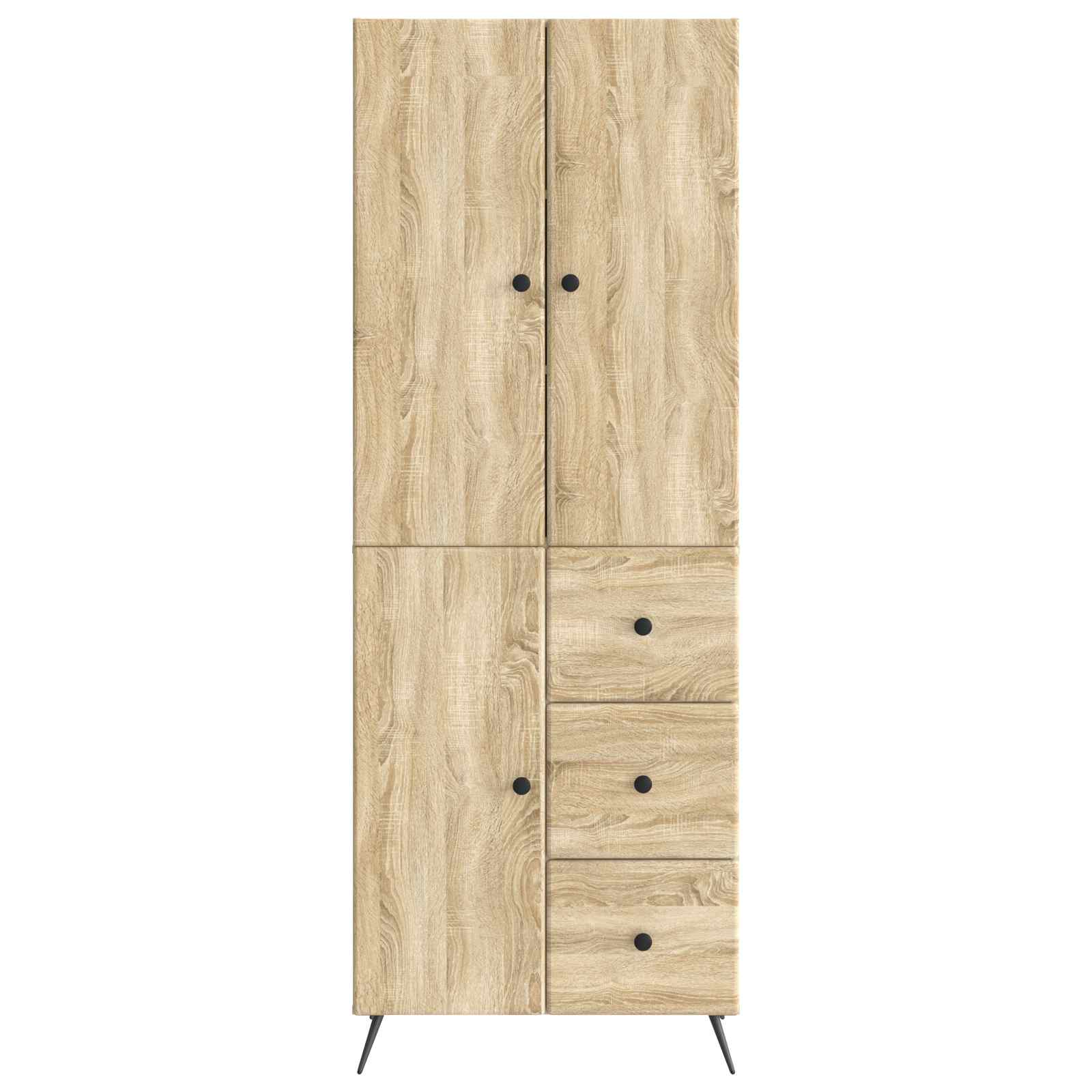 Σέτ Ντουλαπιών 2 pcs Sonoma Δρυς Επεξεργασμένο Ξύλο - Pakobazaar