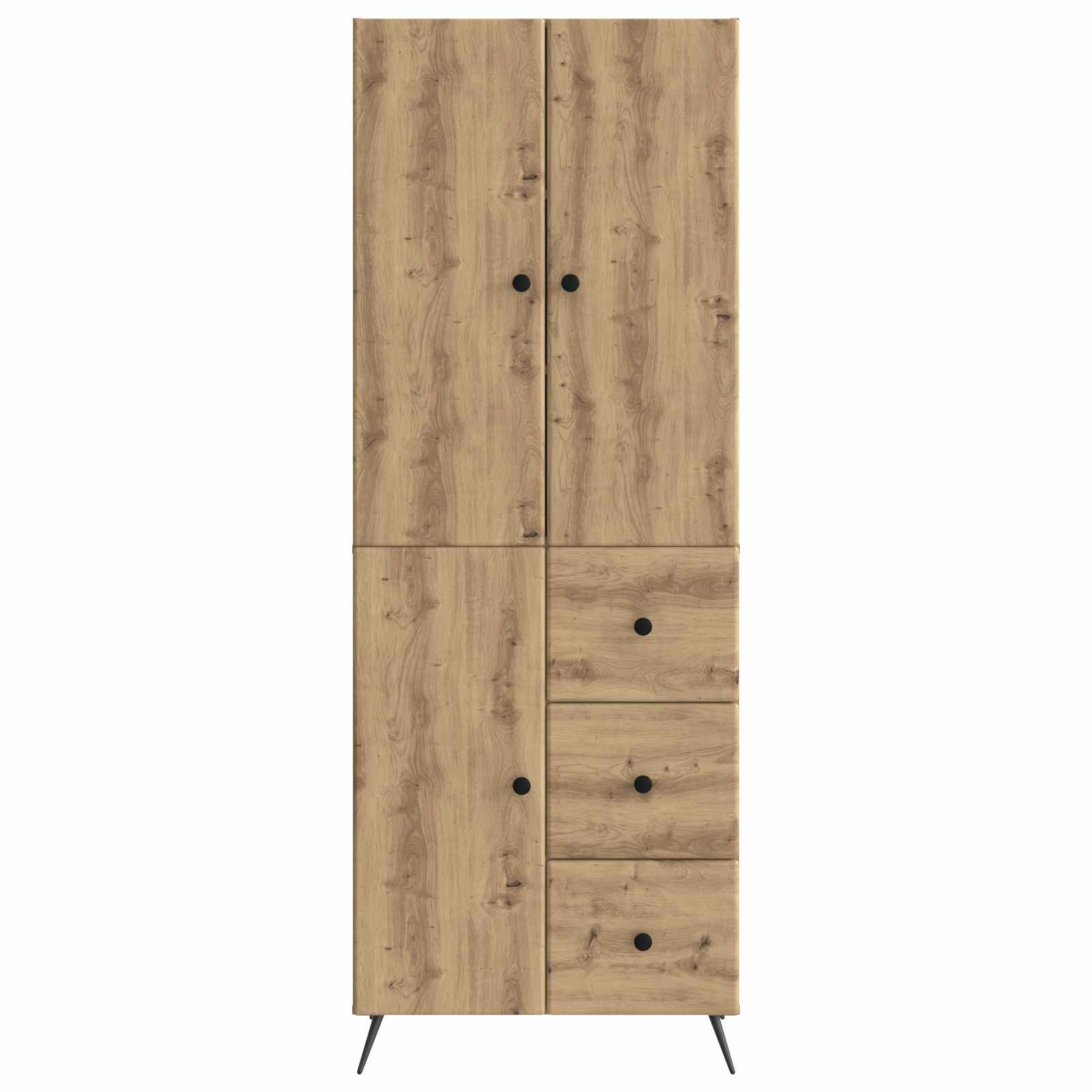 Σέτ Ντουλαπιών 2 pcs Artisan Δρυς Επεξεργασμένο Ξύλο - Pakobazaar