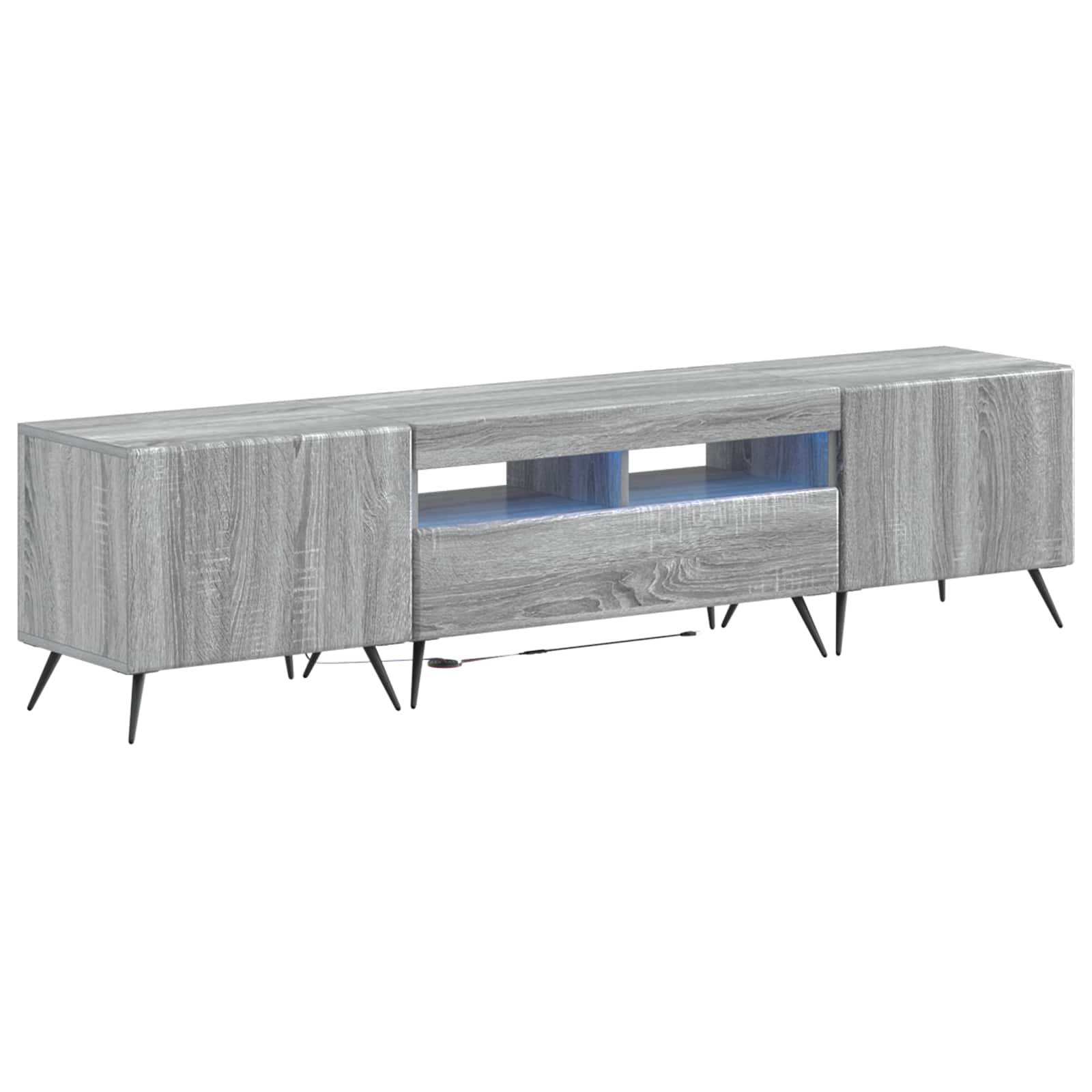 5 Τεμάχια LED Τηλεοπτικού Ντουλαπιού Γκρι Sonoma - Pakobazaar