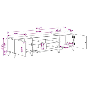 5 Τεμάχια LED Τηλεοπτικού Ντουλαπιού Artisan Δρυς - Pakobazaar
